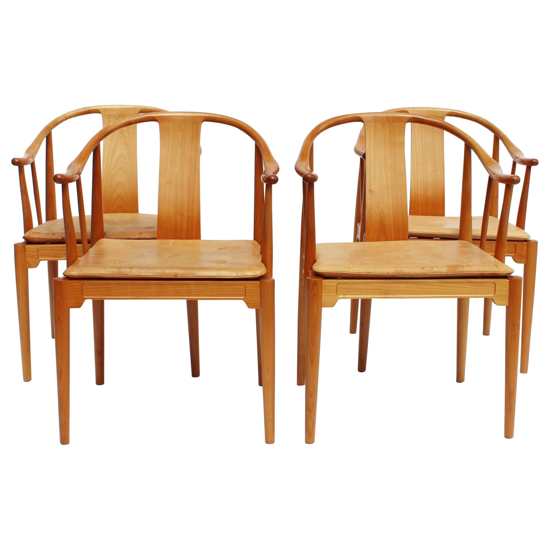 Set of Four China Chairs, Model 4283, by Hans J. Wegner and Fritz Hansen