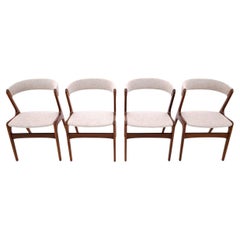 A set of four Danish chairs model 68 ( Fire ) produced by Anderstrup Mobelfabrik