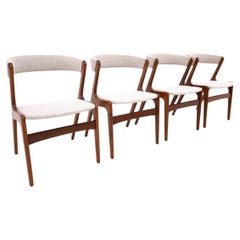 A set of four Danish chairs model 68 ( Fire ) produced by Anderstrup Mobelfabrik