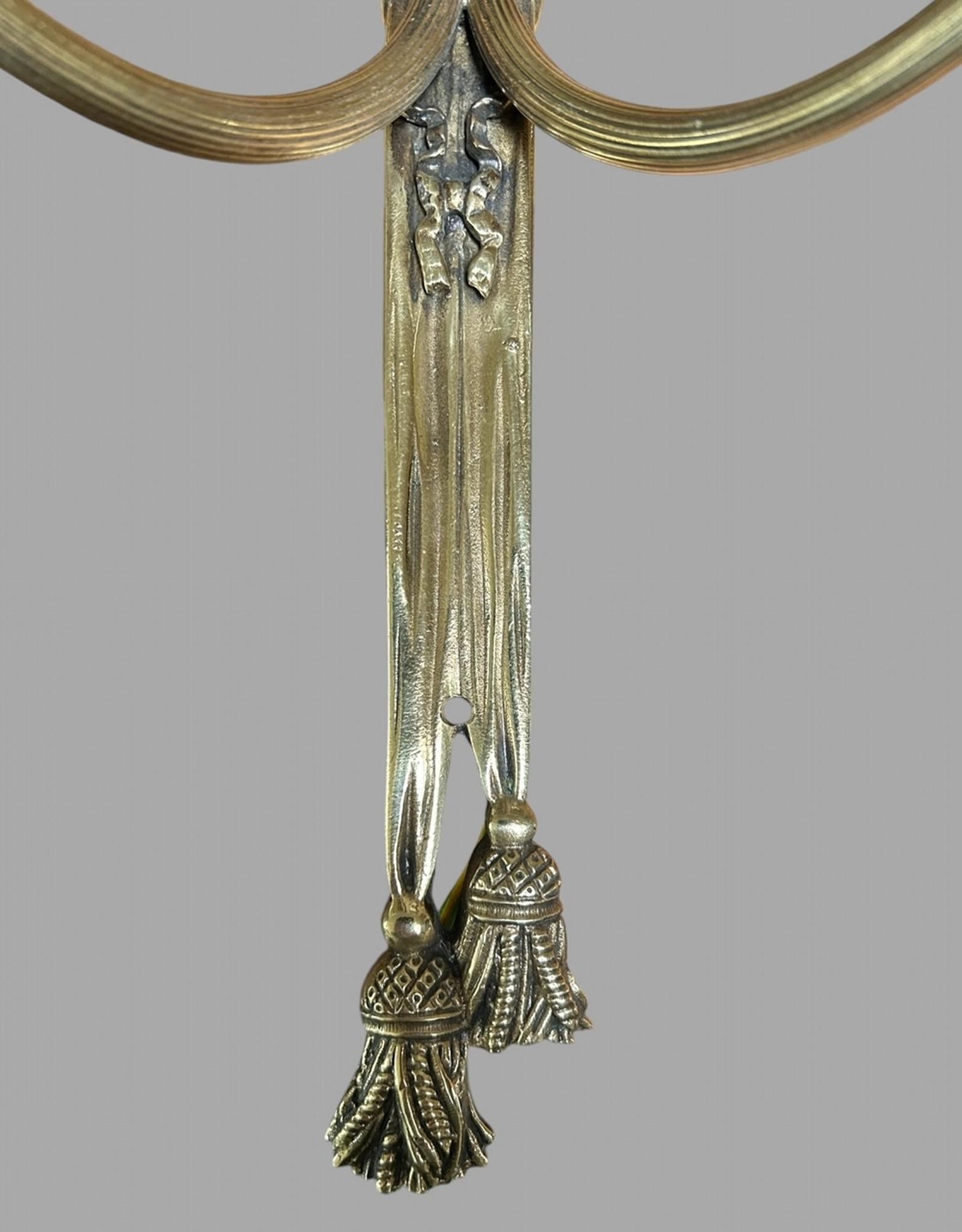 British A Set of Four Decorative Mid 20thc Double Wall Light Sconces For Sale