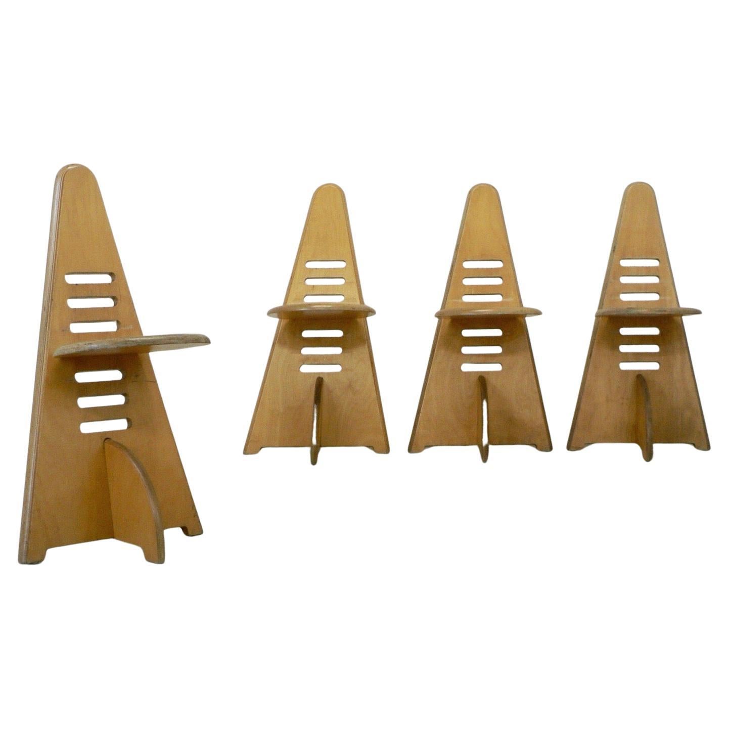 A set of four design chairs by Gijs Boelaars for Lundia - 1970s