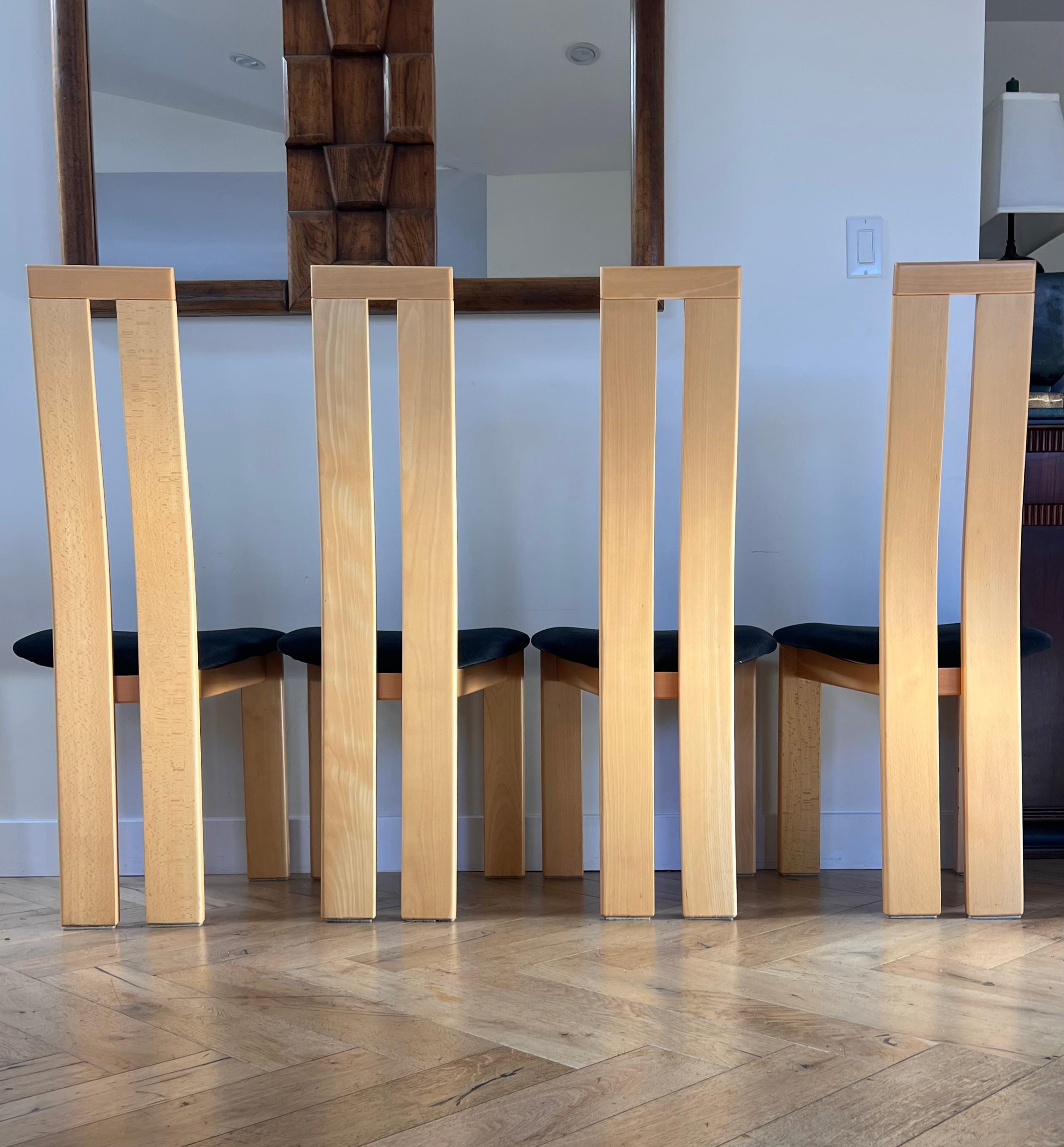 Italian A set of four dining chairs by Pietro Costantini, Italy late 20th century