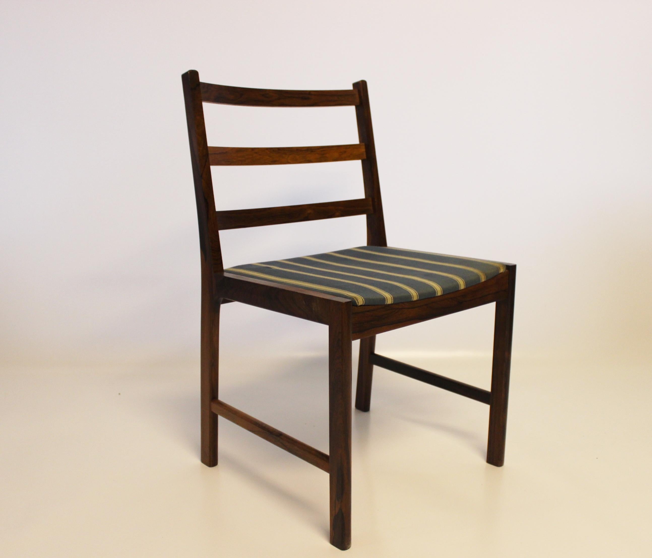 Set aus vier Esszimmerstühlen aus Palisanderholz, dänisches Design, 1960er Jahre (Skandinavische Moderne) im Angebot