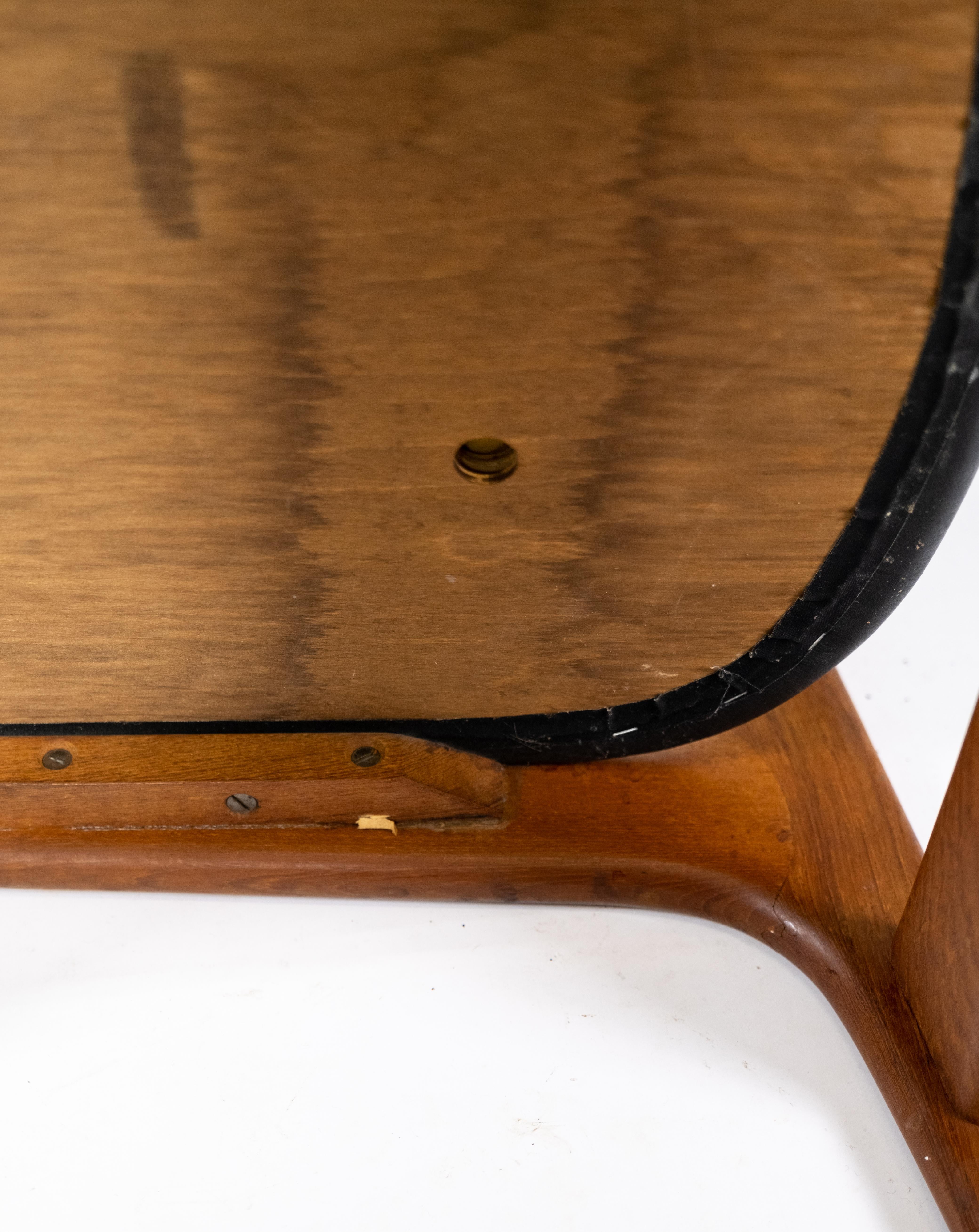 Juego De Cuatro Sillas De Comedor De Teca Y Cuero Negro, Diseño Danés Años 60 en venta 5