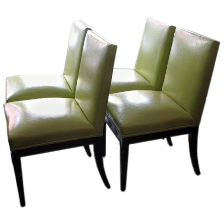 A Set of Four Elegant Dining Chairs by Grosfeld House For Sale at 1stDibs