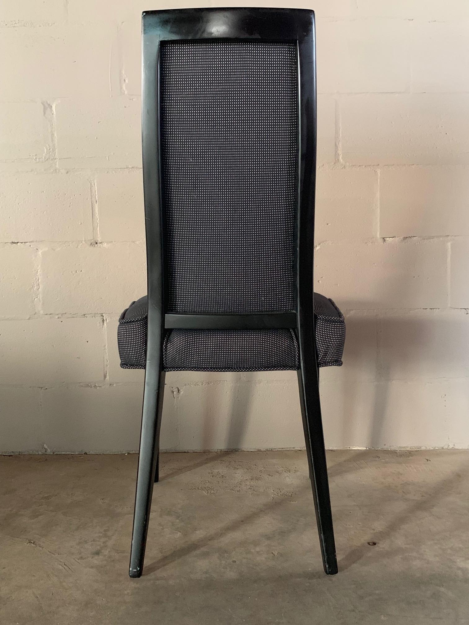 Mahogany Set of Four Elegant Dining Chairs by Harvey Probber For Sale