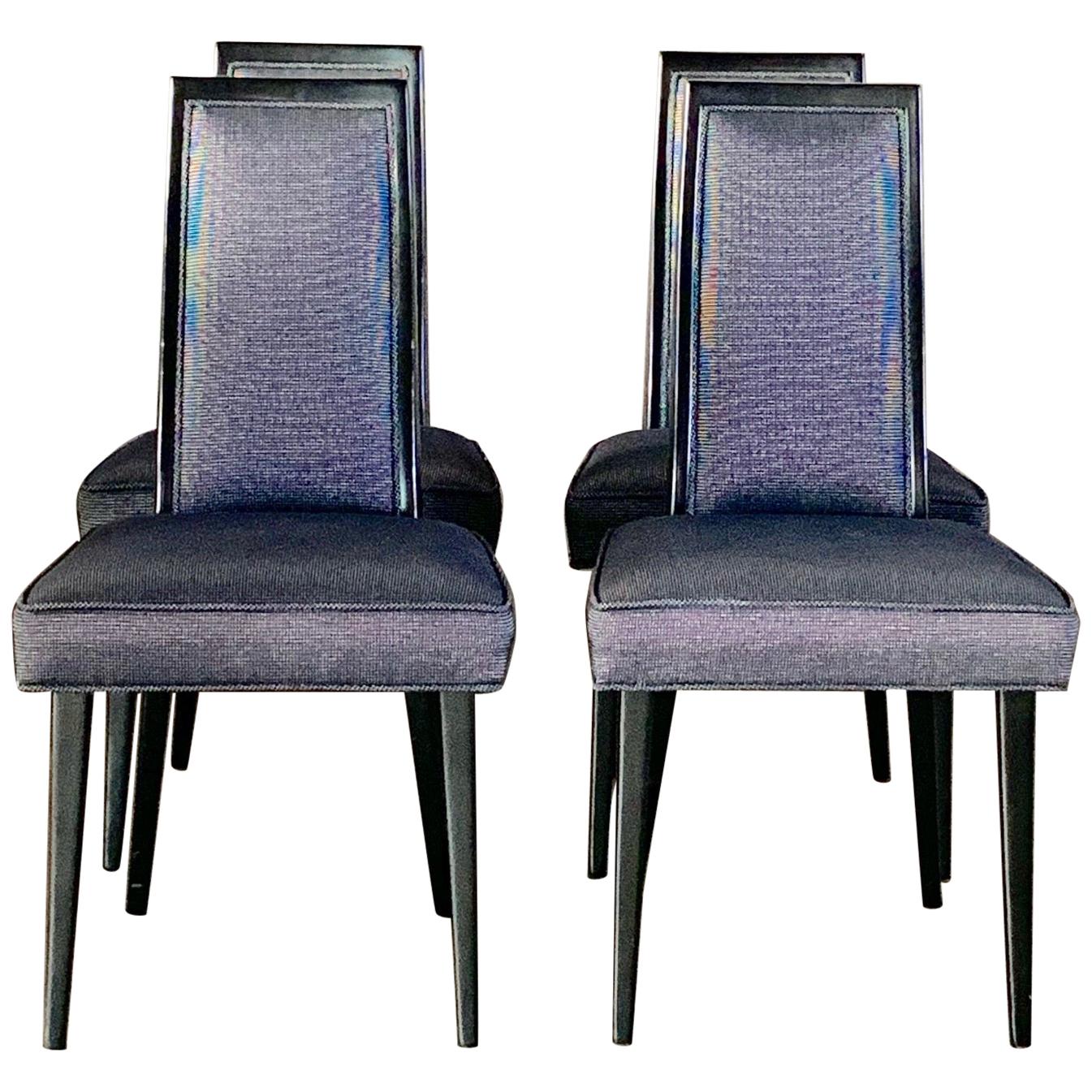 Set of Four Elegant Dining Chairs by Harvey Probber