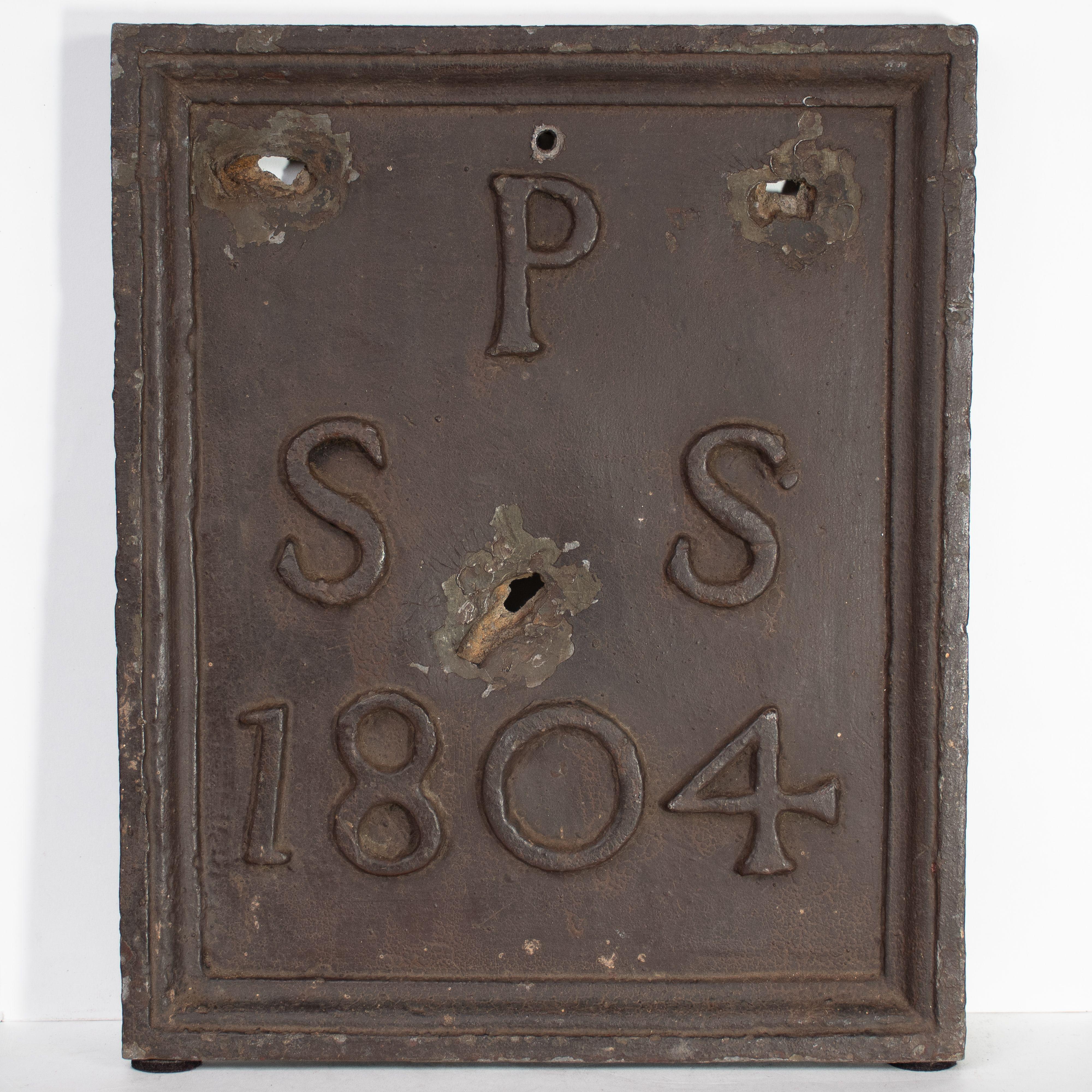 A set of four English lead Parish Boundary plaques marked and dated For Sale 6
