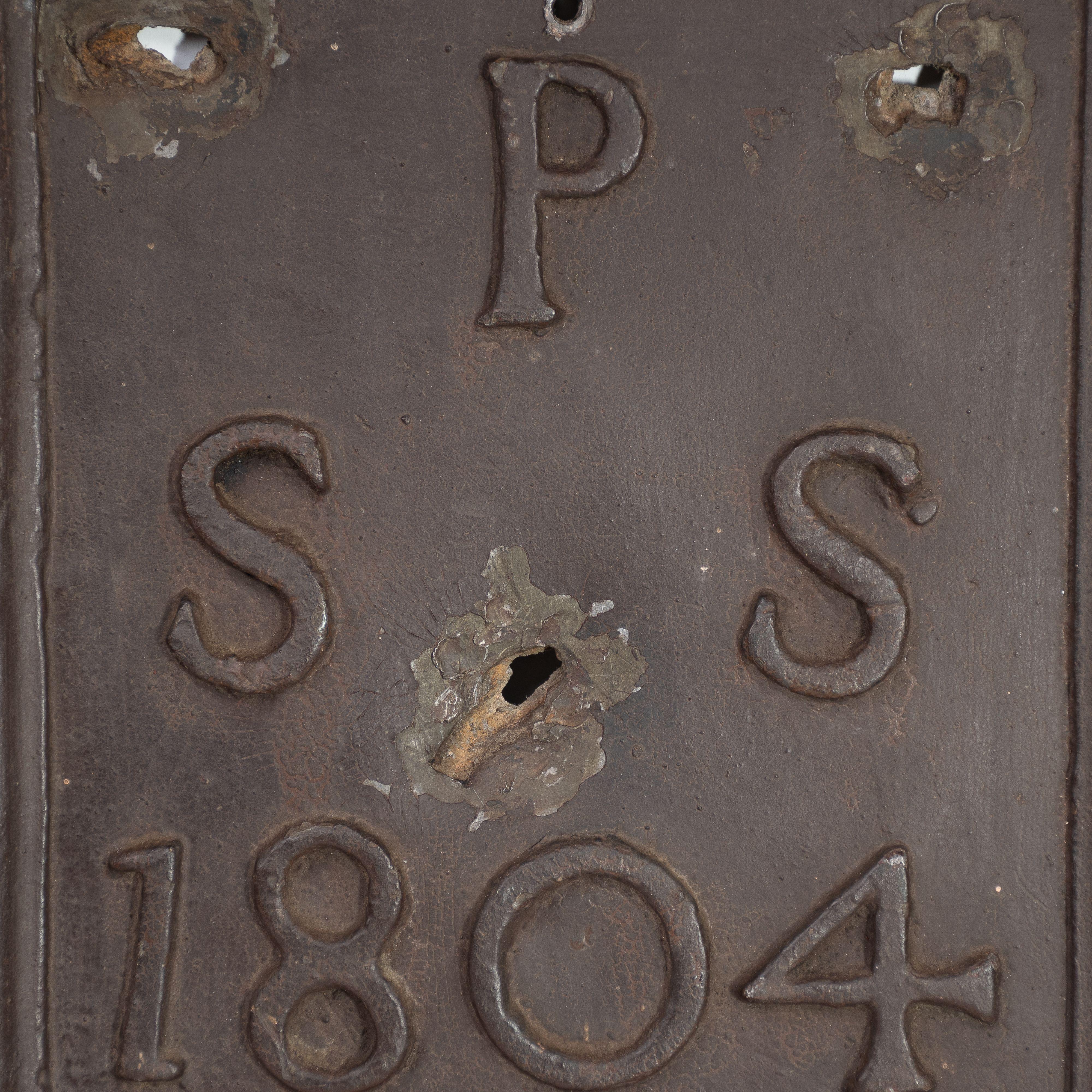 A set of four English lead Parish Boundary plaques marked and dated For Sale 7