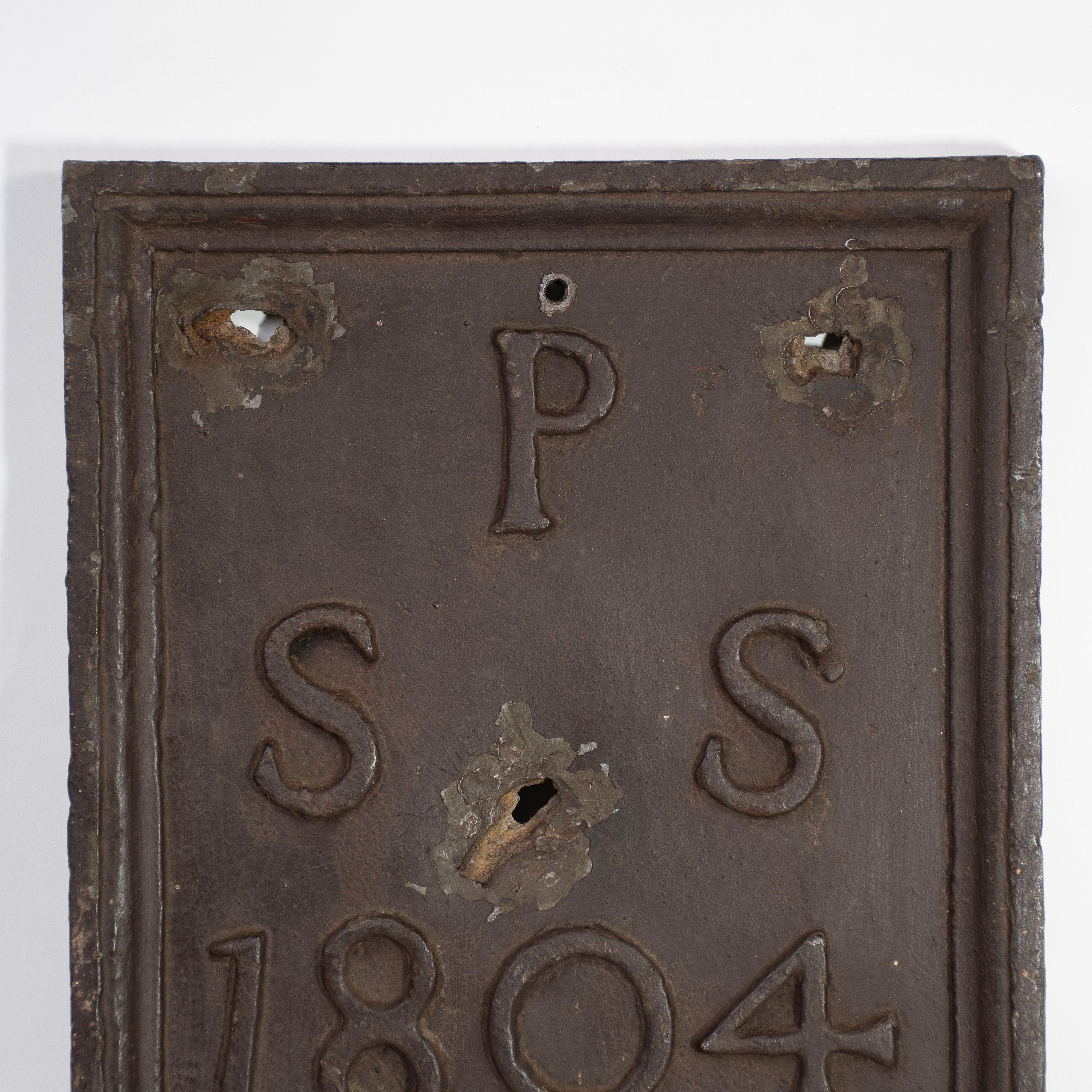 A set of four English lead Parish Boundary plaques marked and dated For Sale 8