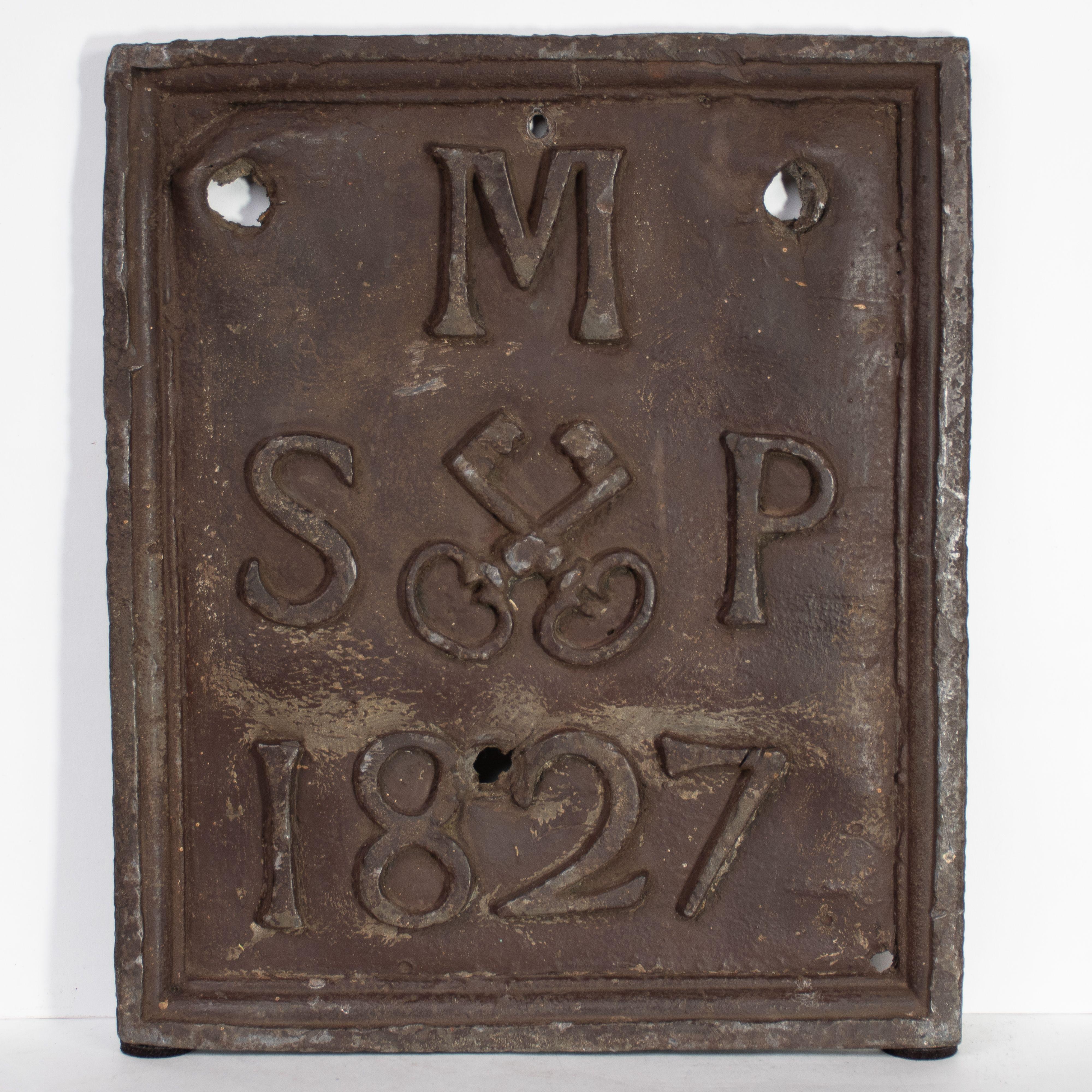 A set of four English lead Parish Boundary plaques marked and dated For Sale 11