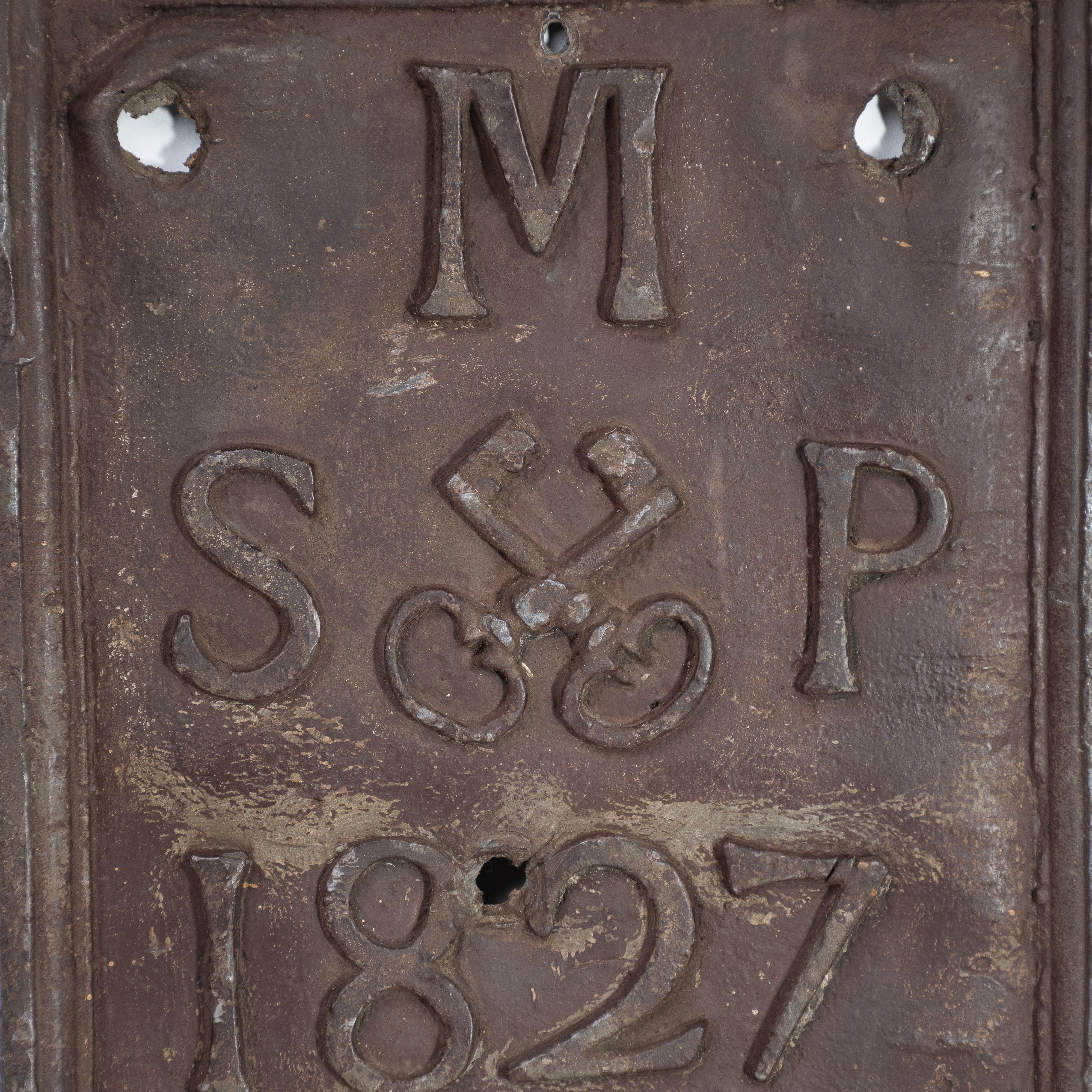 A set of four English lead Parish Boundary plaques marked and dated For Sale 12