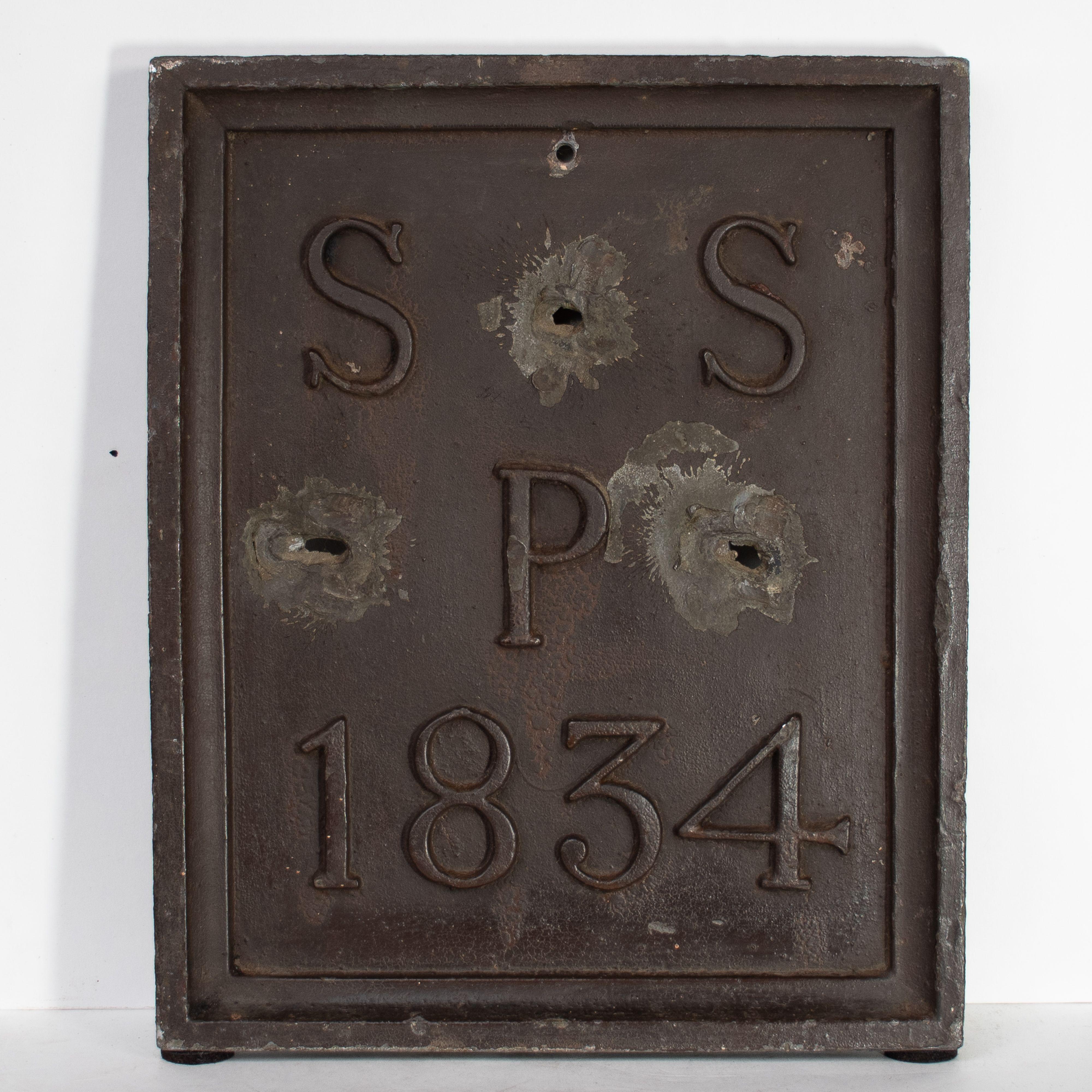 A set of four English lead Parish Boundary plaques marked and dated For Sale 1