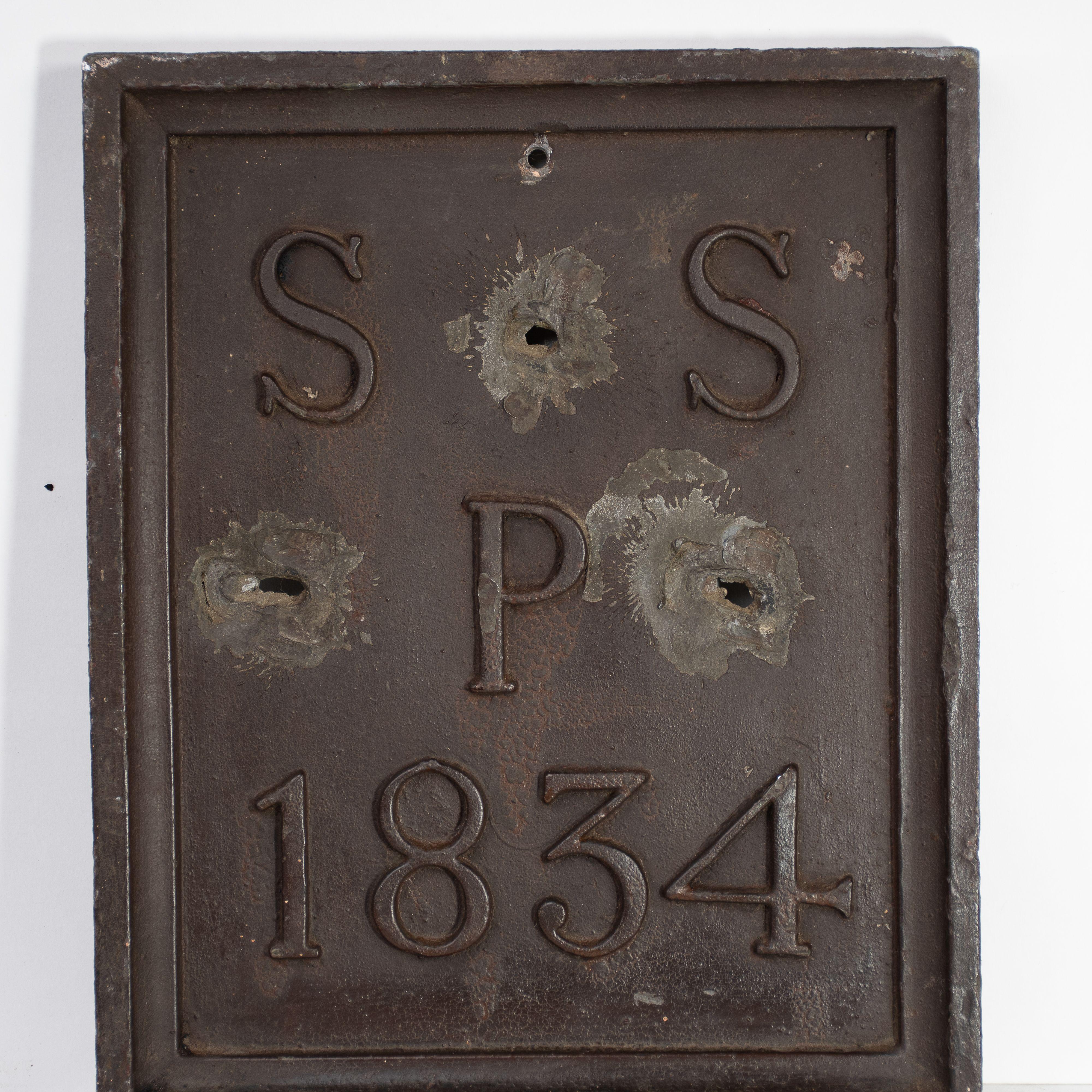 A set of four English lead Parish Boundary plaques marked and dated For Sale 2