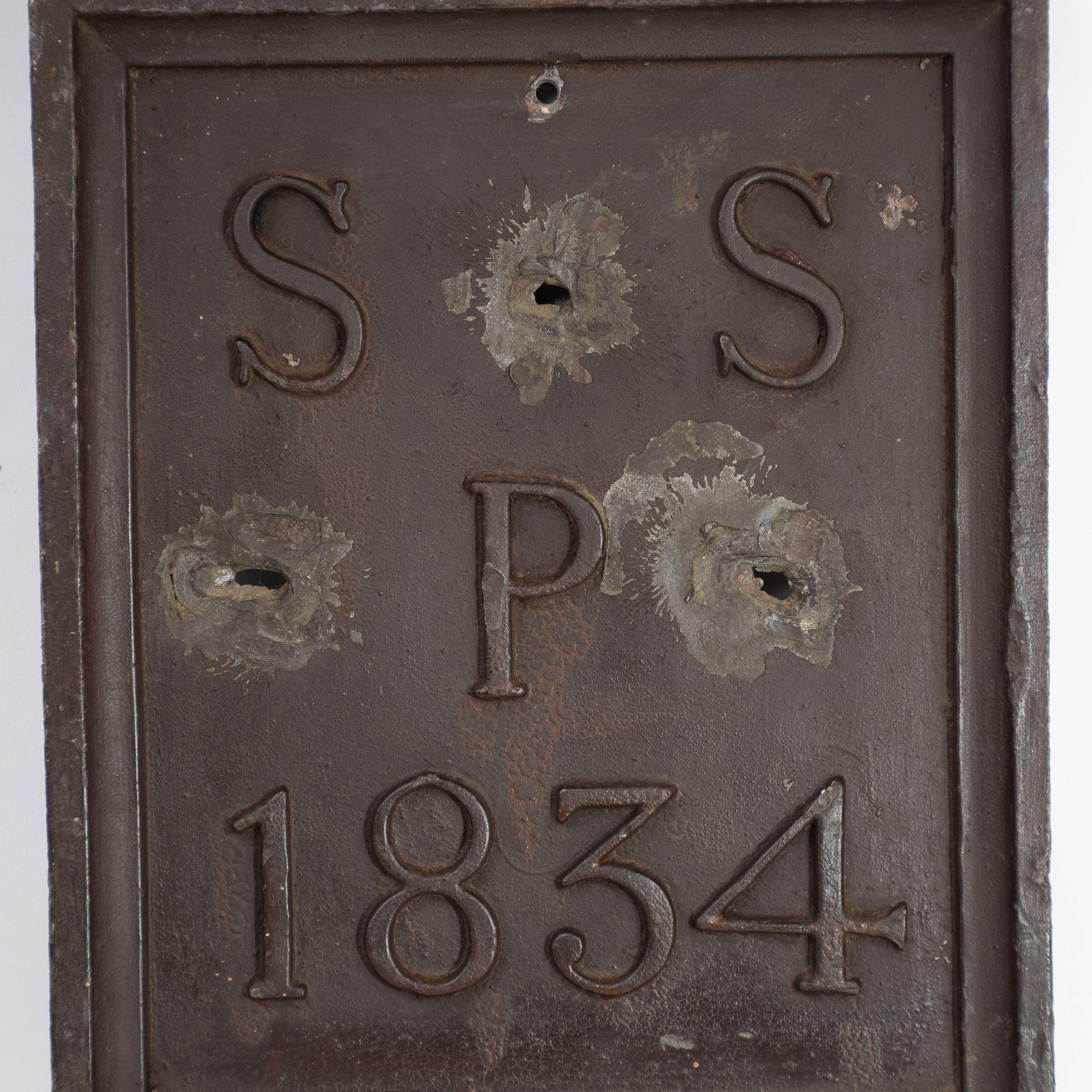 A set of four English lead Parish Boundary plaques marked and dated For Sale 3