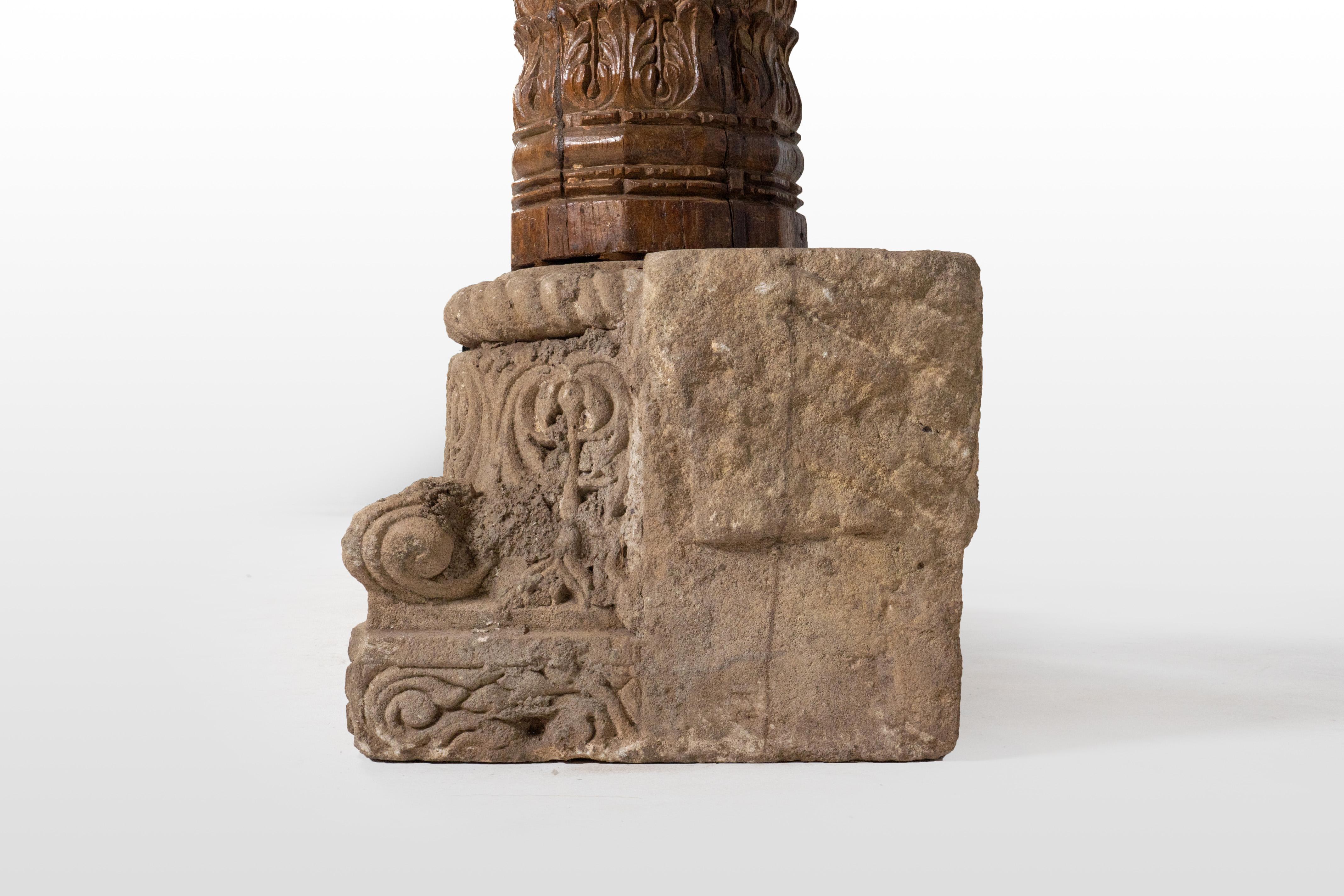 A Set of Four European-Inspired Wooden Columns 3