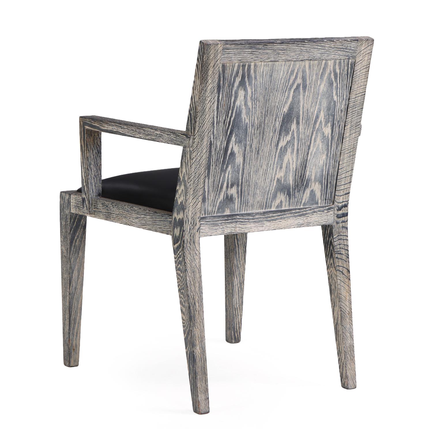 A Set of Four French Cerused Oak Armchairs, C. 1975. For Sale 2