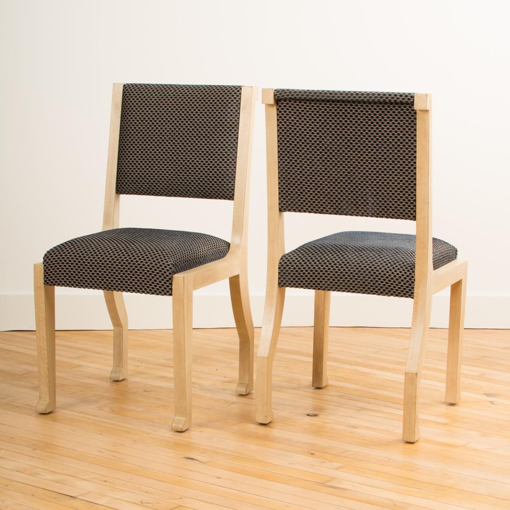 Mid-Century Modern Set of Four French Chairs in the Manner of Marc du Plantier, circa 1990 For Sale