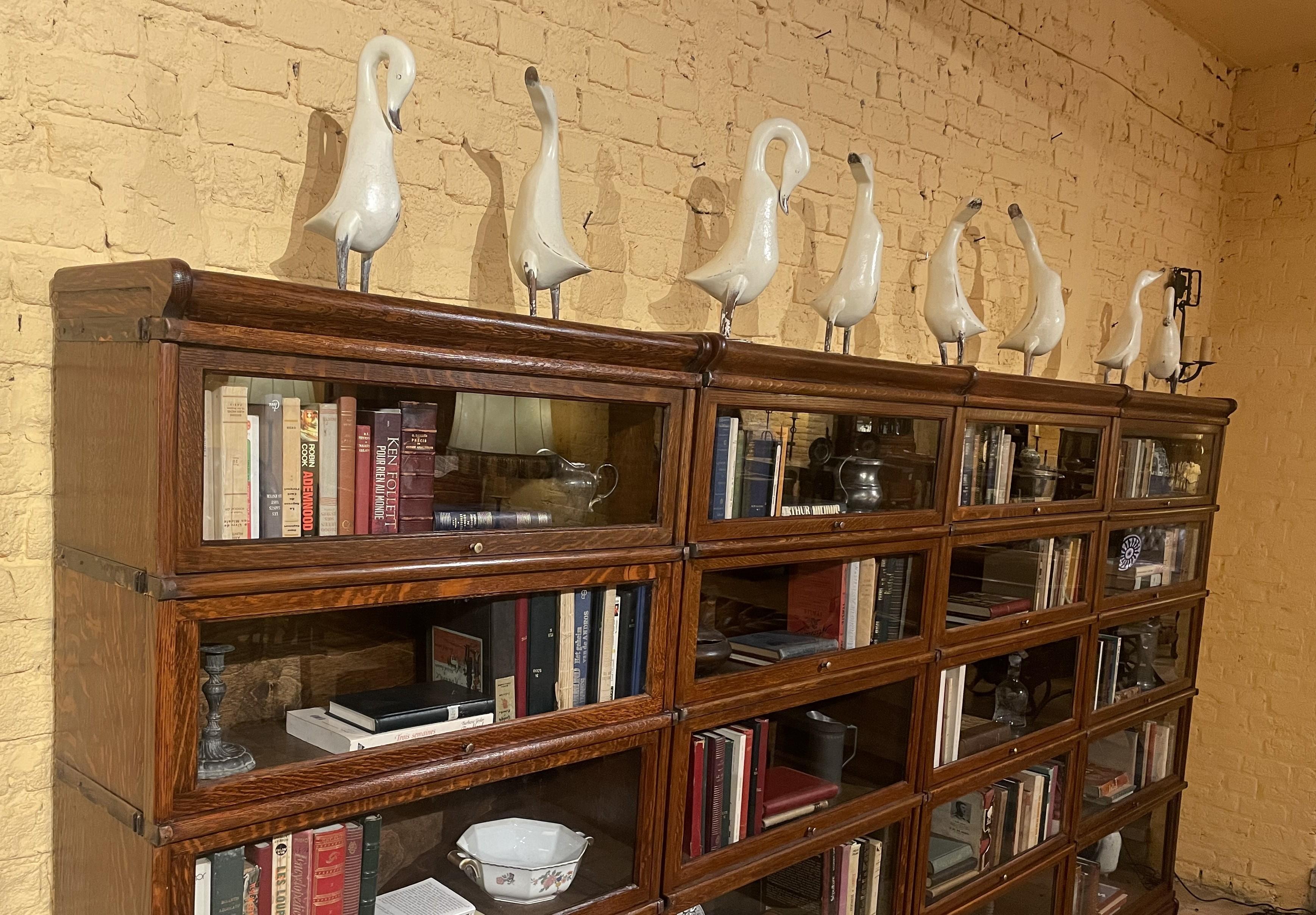 A Set Of Four Globe Wernicke Oak Bookcases- 19th Century For Sale 3