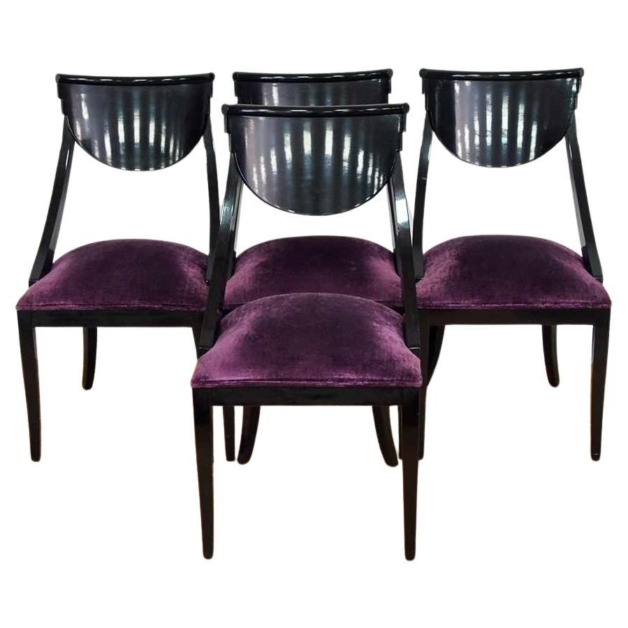 A set of four Gondola dining chairs by Pietro Costantini. Italy 1980s.