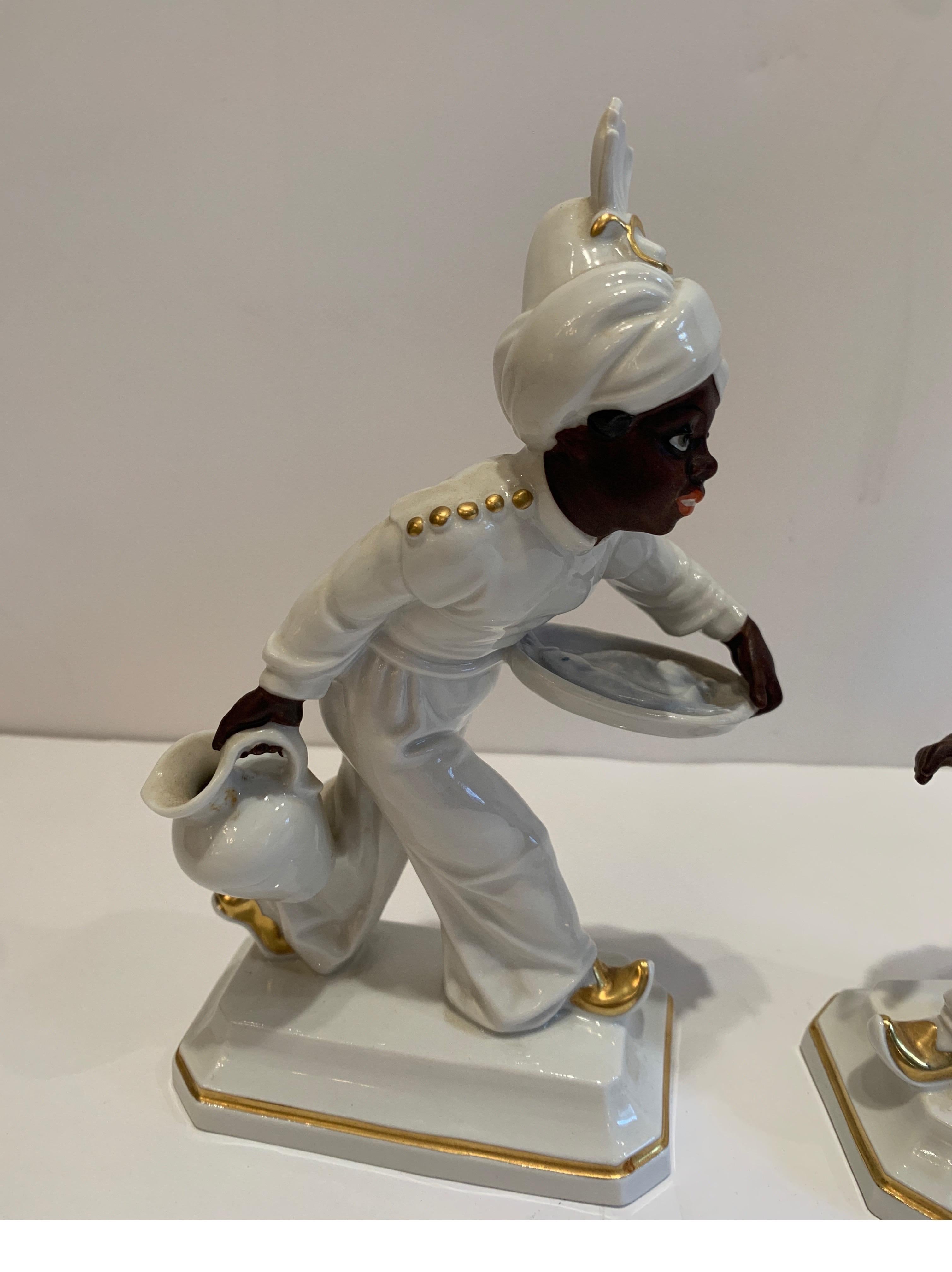 A whimsical set of four Rosenthal porcelain figurines, Germany, mid-20th century.