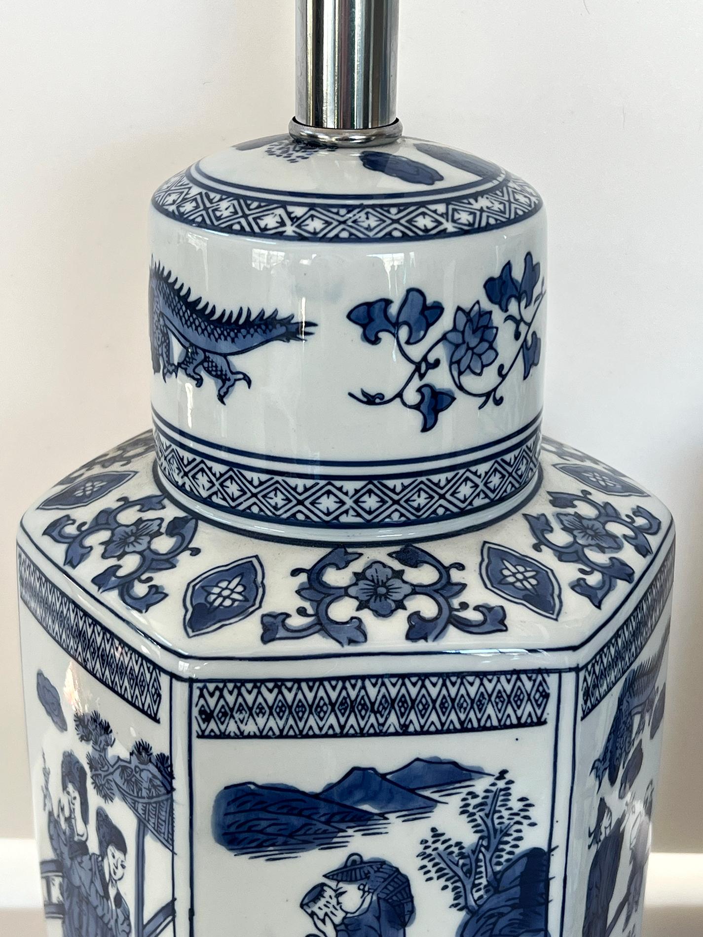 each ginger jar decorated with individuals at varied pursuits with dragons, clouds, and floral vines