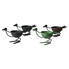 Set of Four Iron Bird Sculptures by Taidetakomo Hakkarainen Finland, 1940s