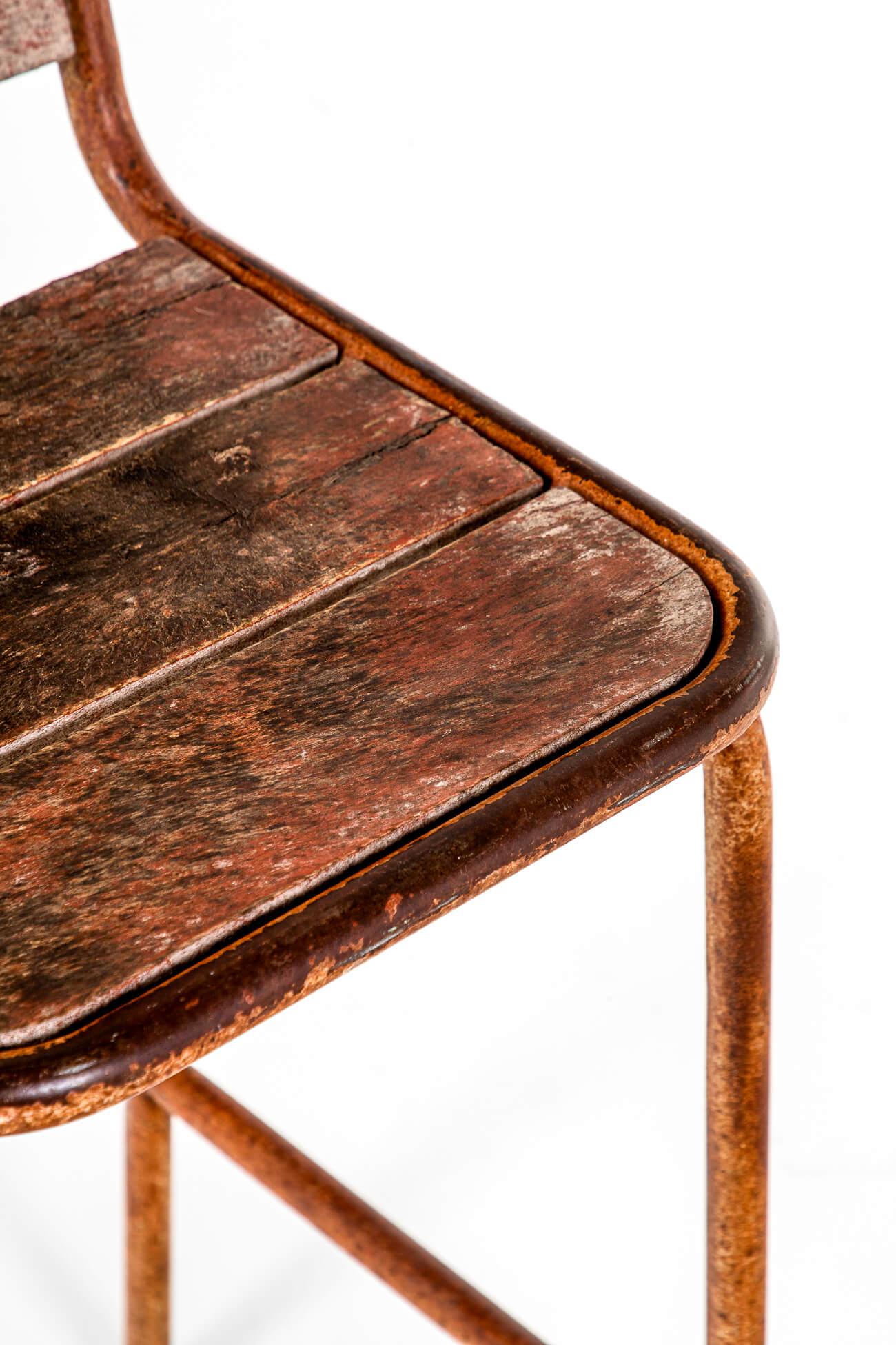 A Set of Four Italian Industrial Bar Stools For Sale 5