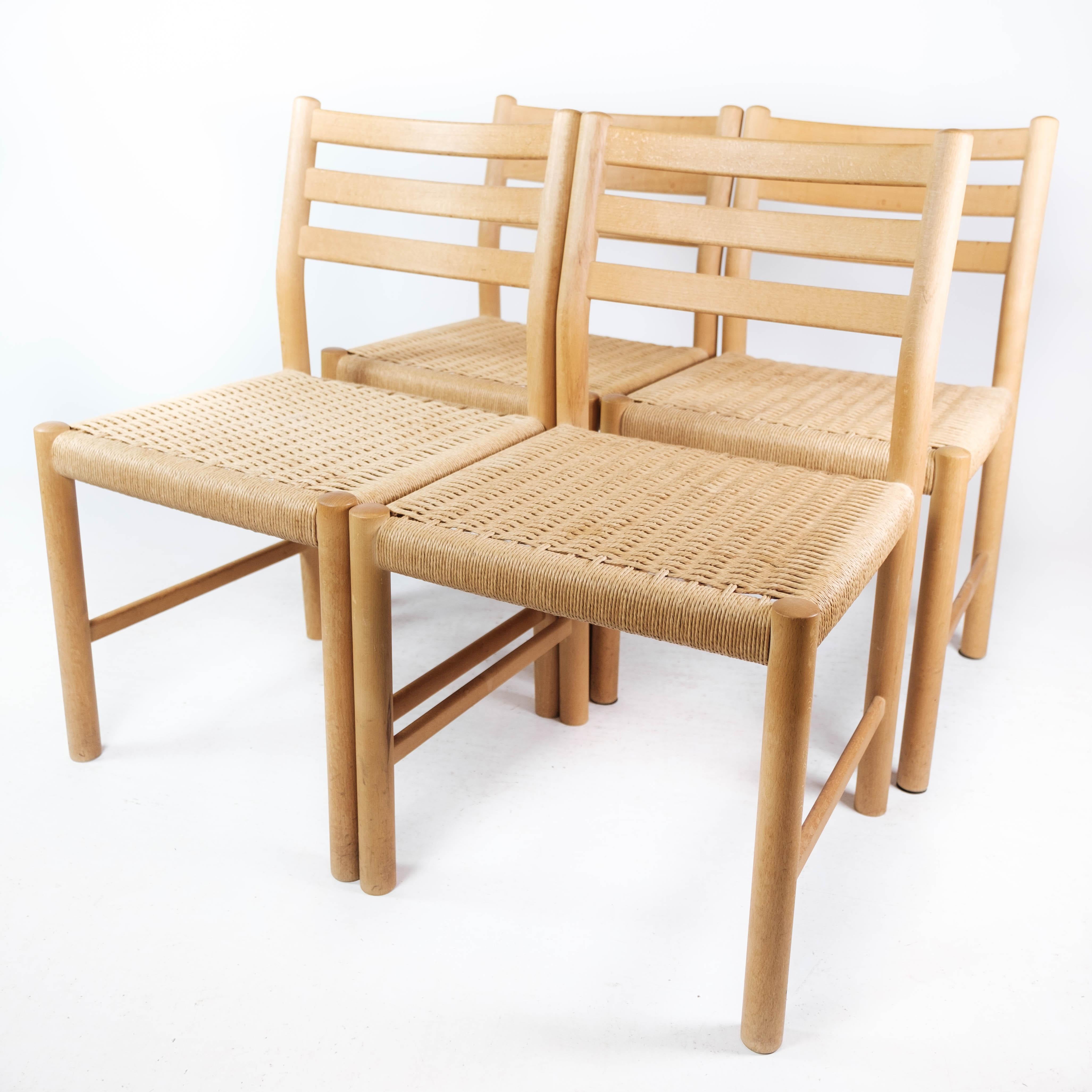 Mid-20th Century Set of Four Kurt Østervig Oak Dining Chairs for K.P. Møbler, 1960s