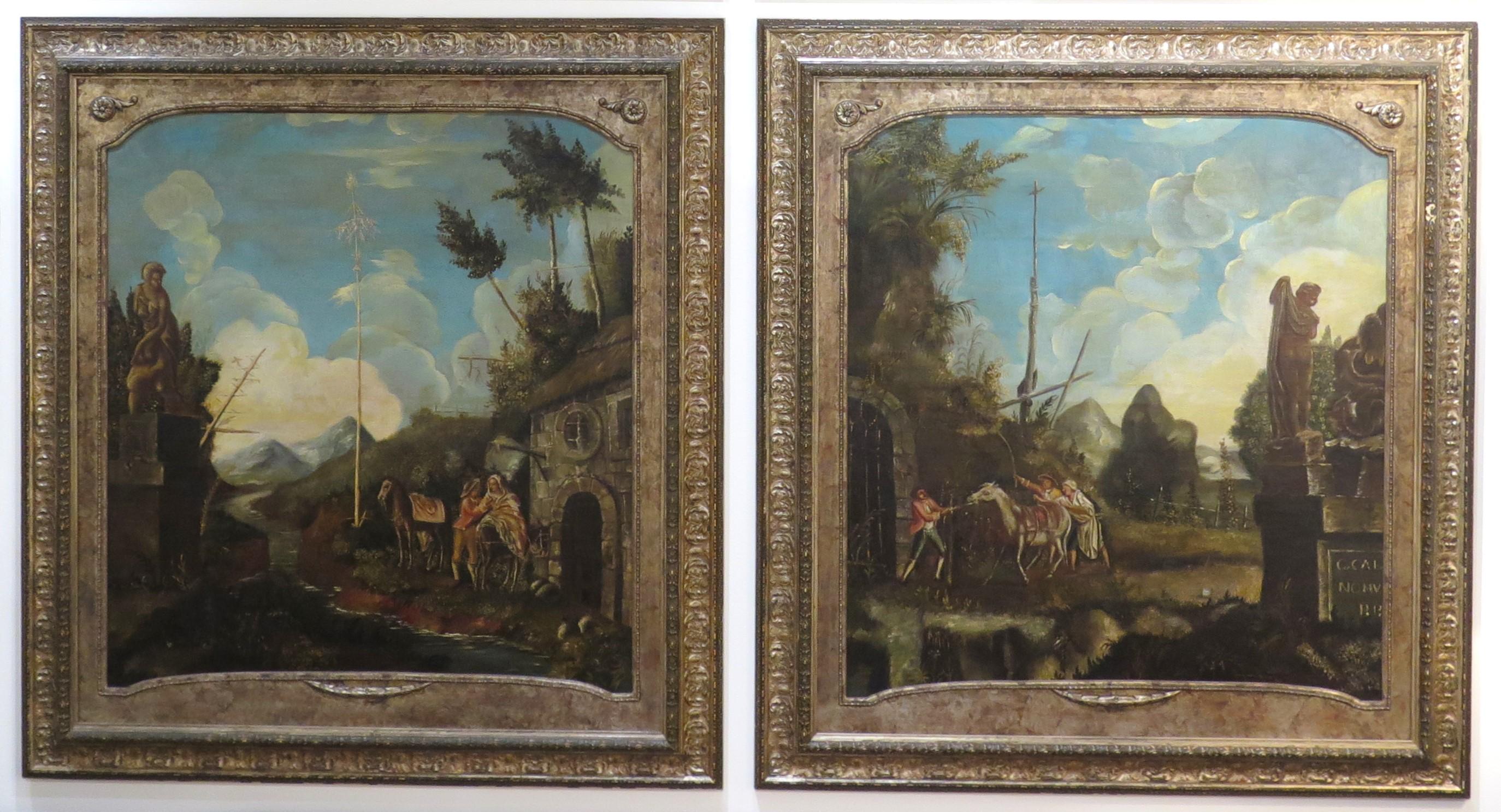 Neoclassical A Set of Four Late 18th Century / Early 19th Century Allegorical Paintings For Sale