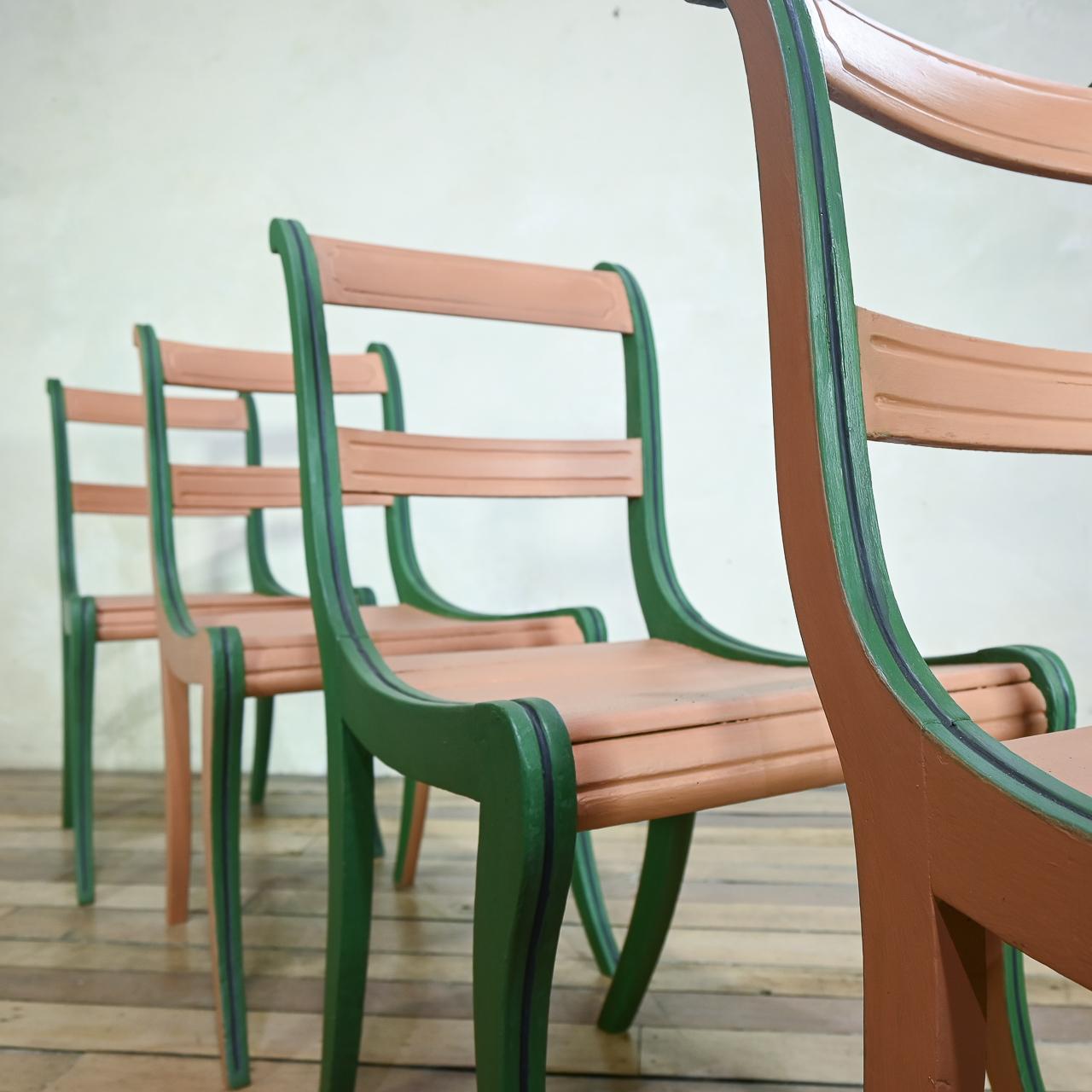 A Set of Four 19th Century Painted Side Chairs In Good Condition In Basingstoke, Hampshire