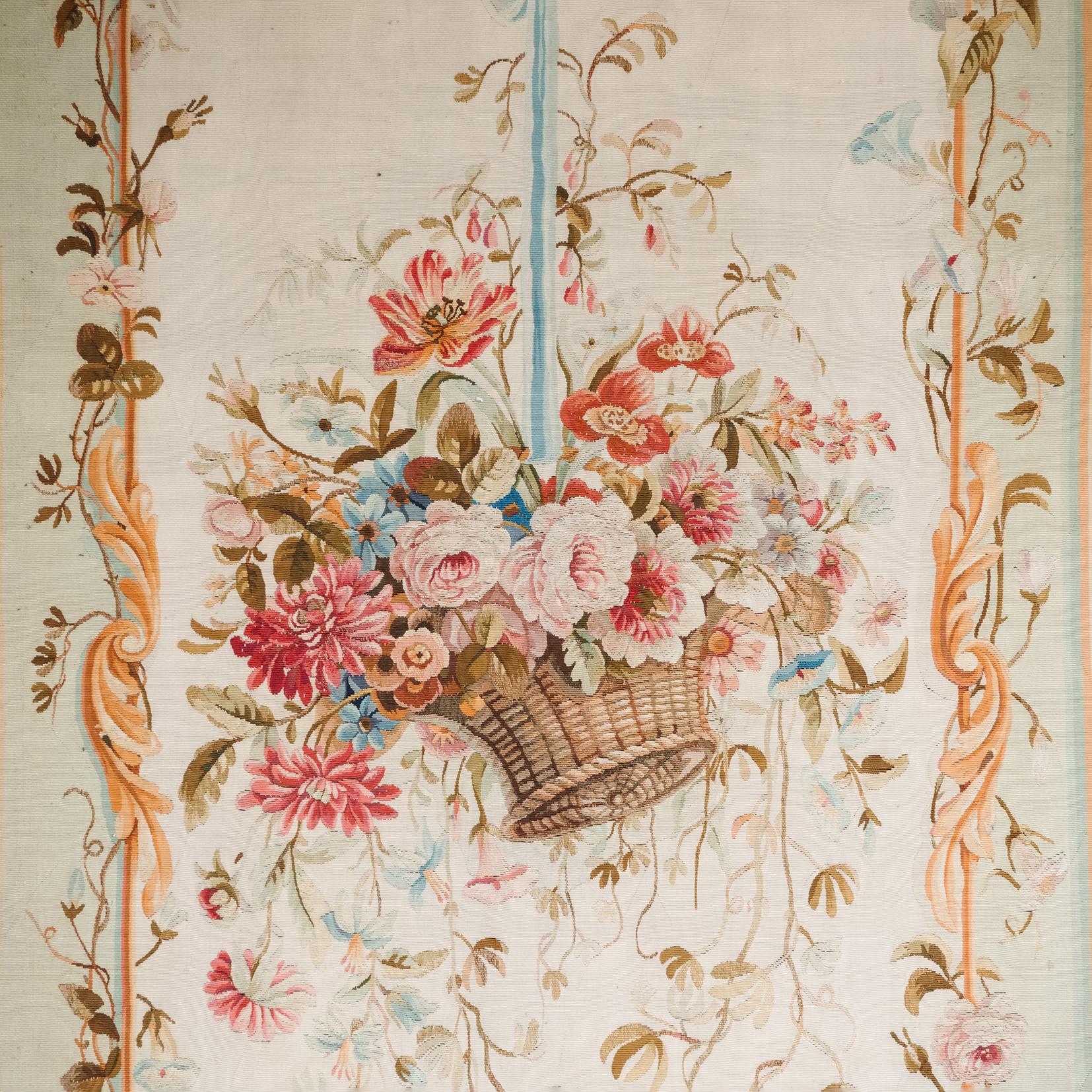 A Set of Four Massive Aubusson Tapestry Entre-Fenêtres For Sale 7