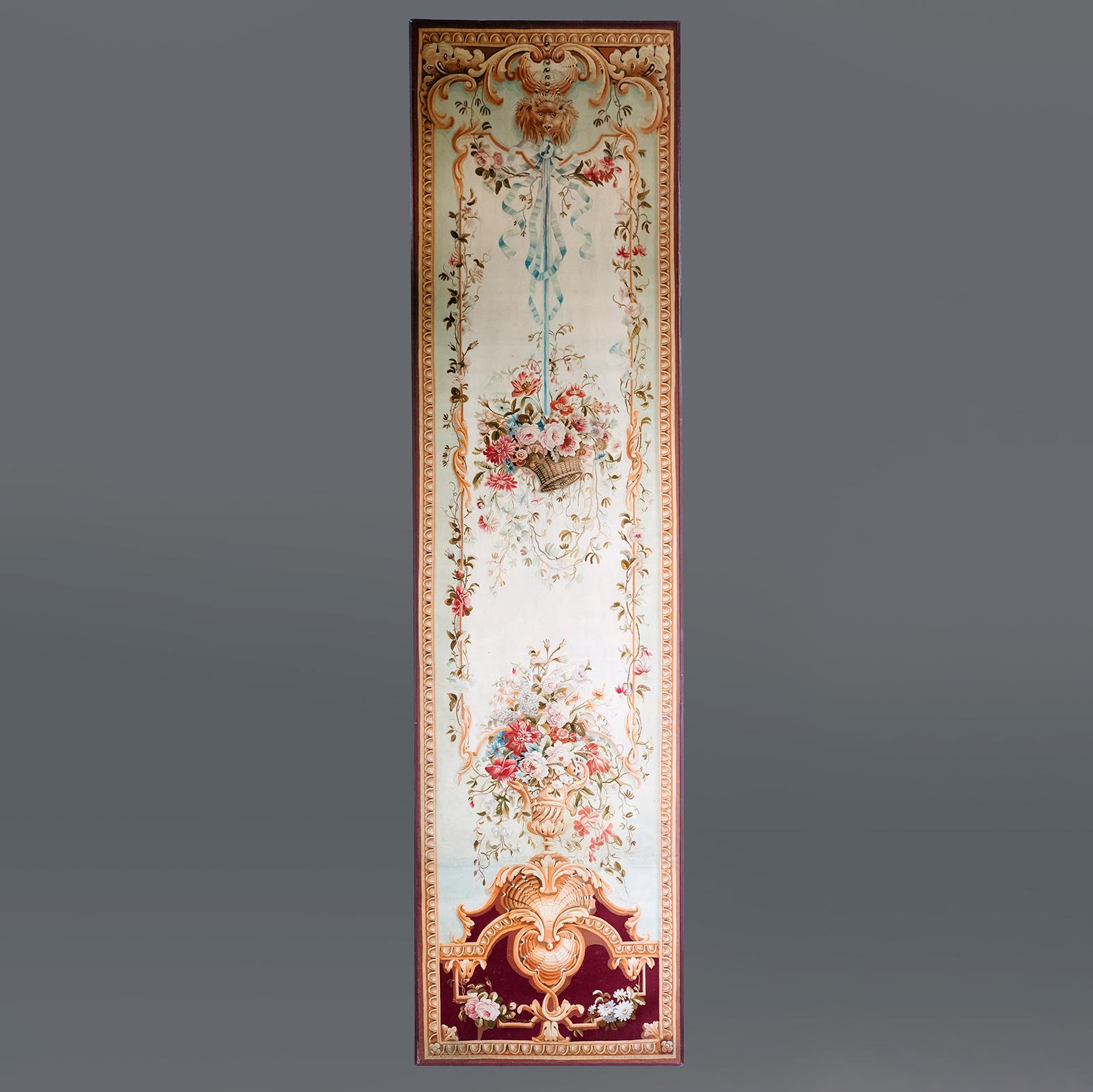 French A Set of Four Massive Aubusson Tapestry Entre-Fenêtres For Sale