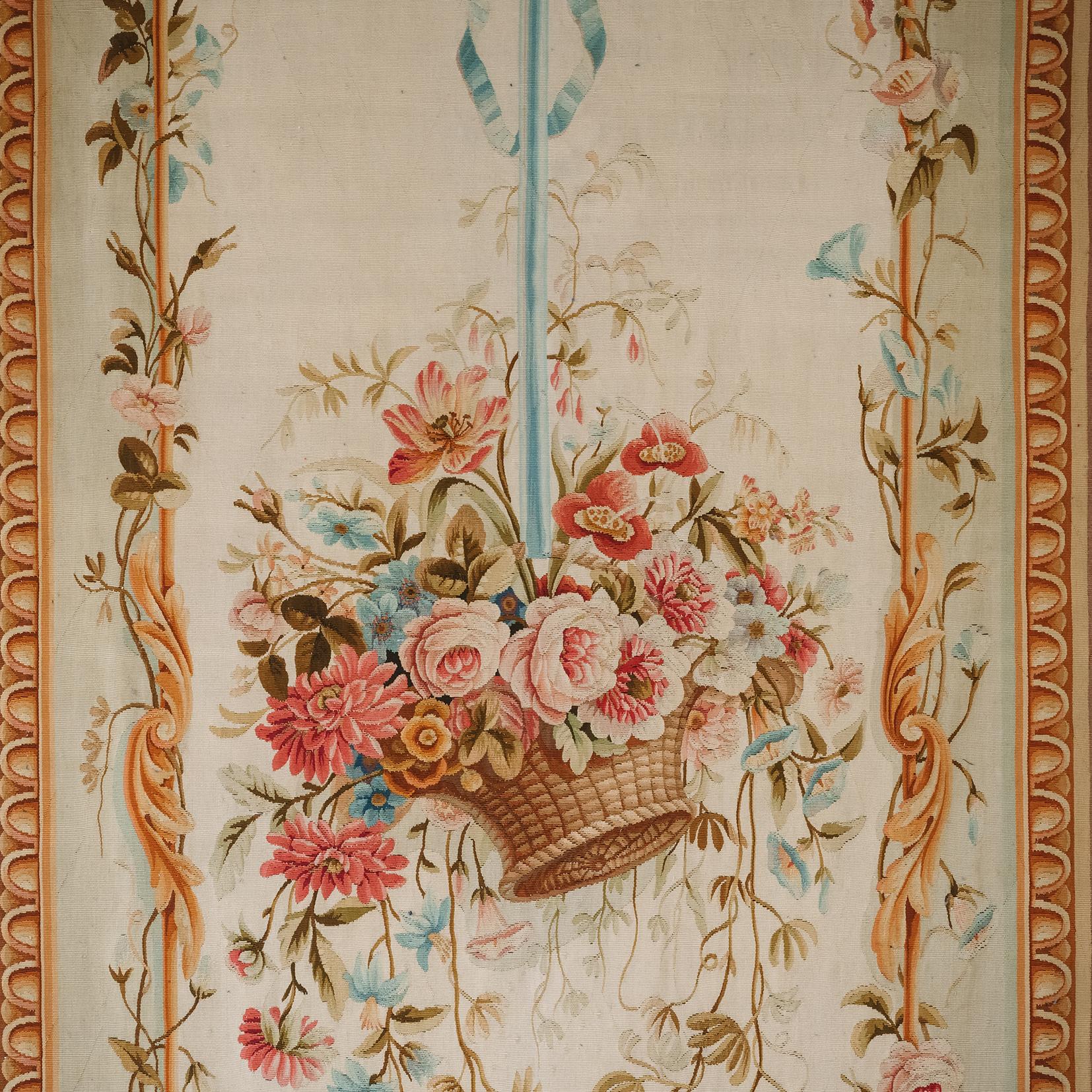 19th Century A Set of Four Massive Aubusson Tapestry Entre-Fenêtres For Sale