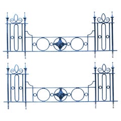 Set of Four Reclaimed Wrought Iron Railings