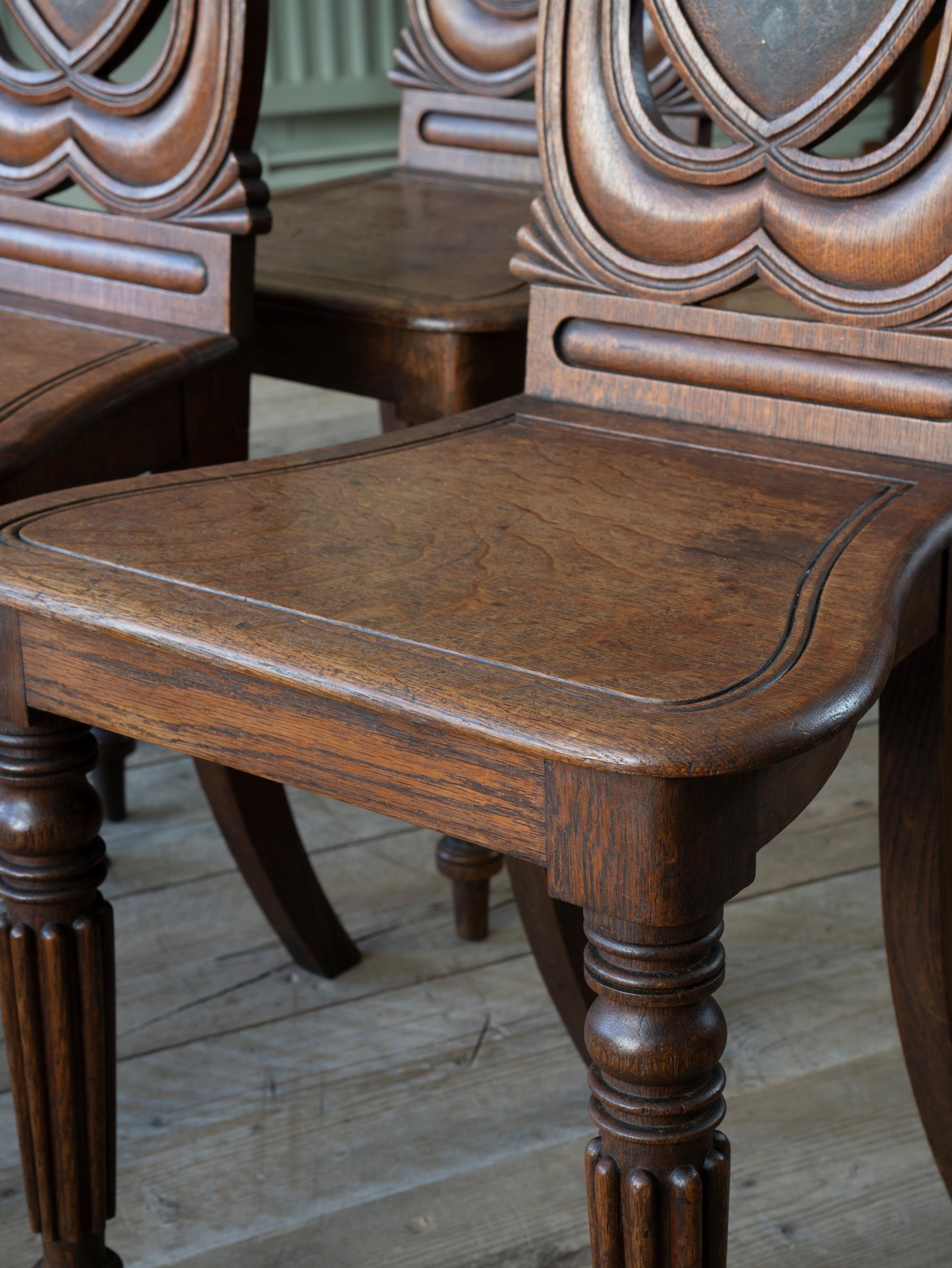 Set of Four Regency Hall Chairs 1