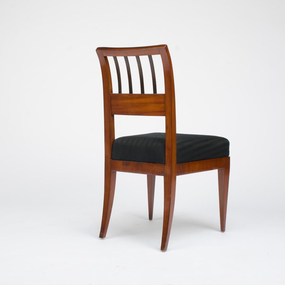 European A Set of Four Restored, Mahogany Biedermeier Chairs circa 1840.