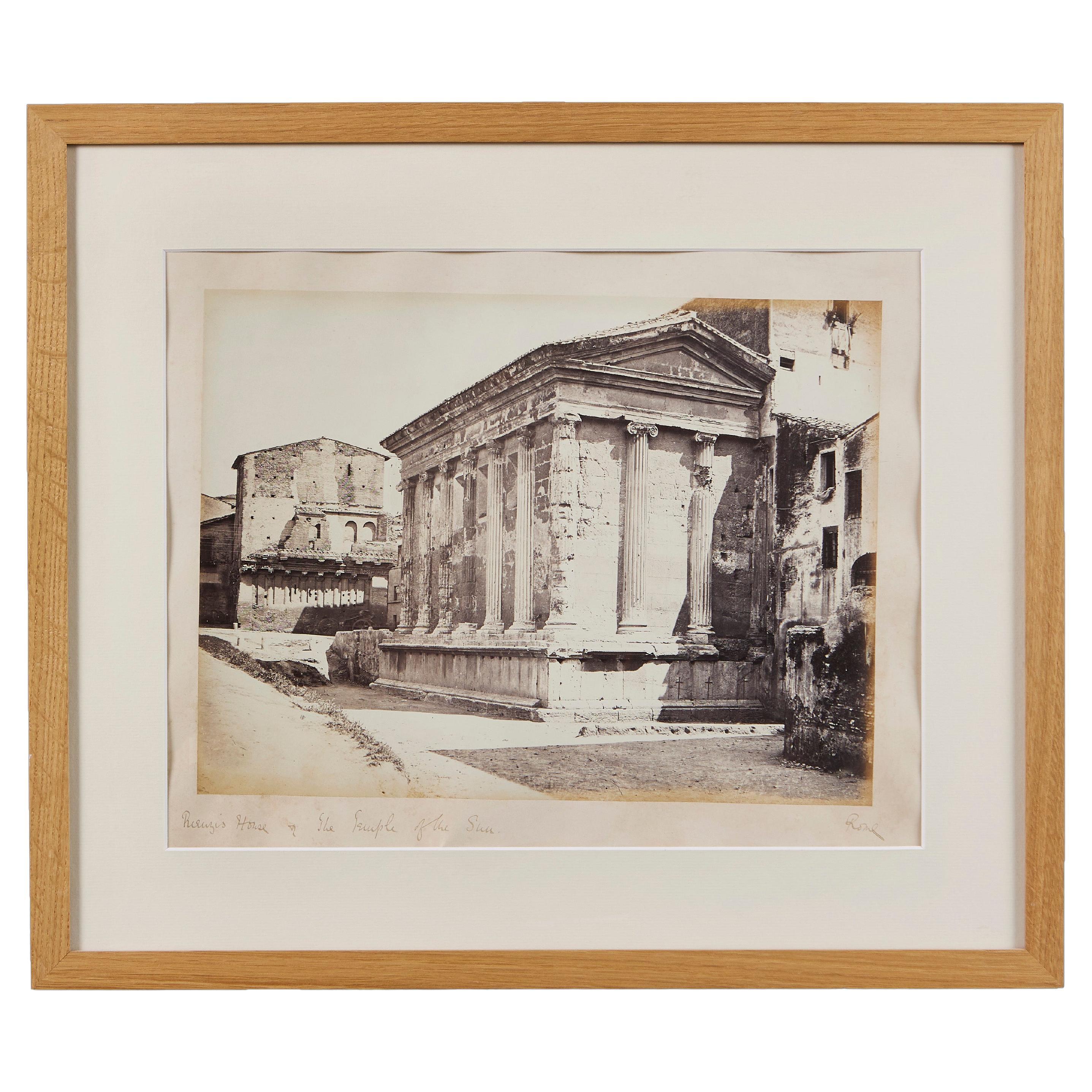 A Set of Four Sepia Photographs of Rome For Sale