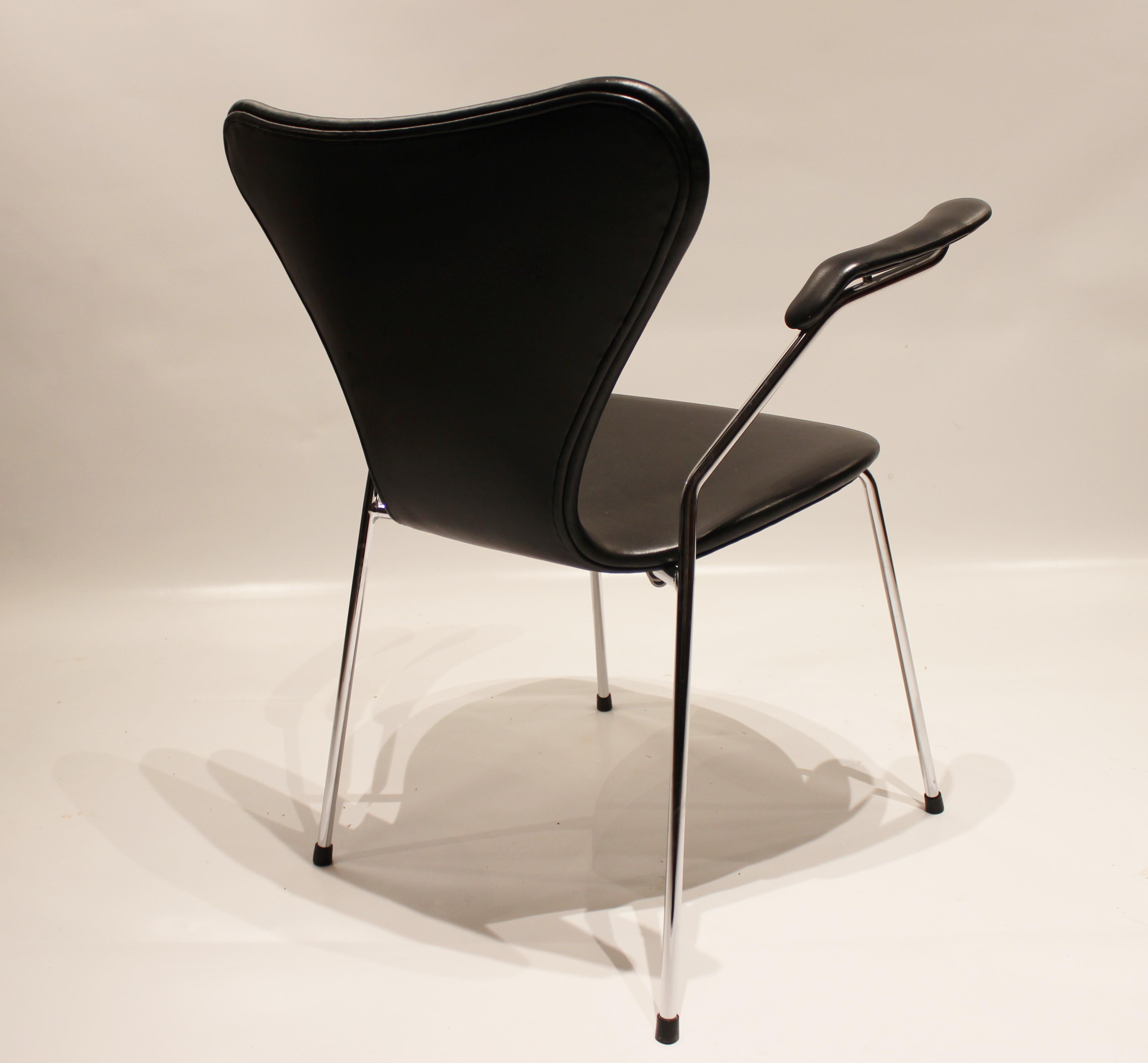 Danish Set of Four Seven Chairs, Model 3207, by Arne Jacobsen and Fritz Hansen, 2006