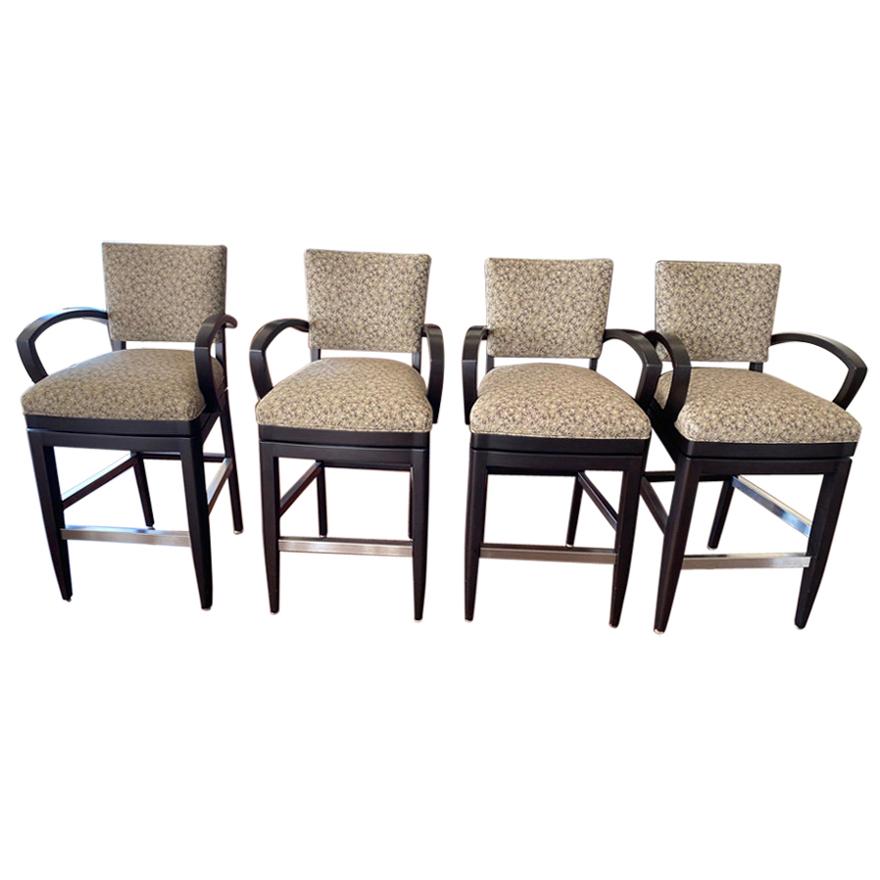Set of Four Lucite Swivel Bar Stools at 1stDibs