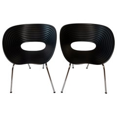 Set of Four Tom Vac Chairs by Ron Arad for Vitra in Black