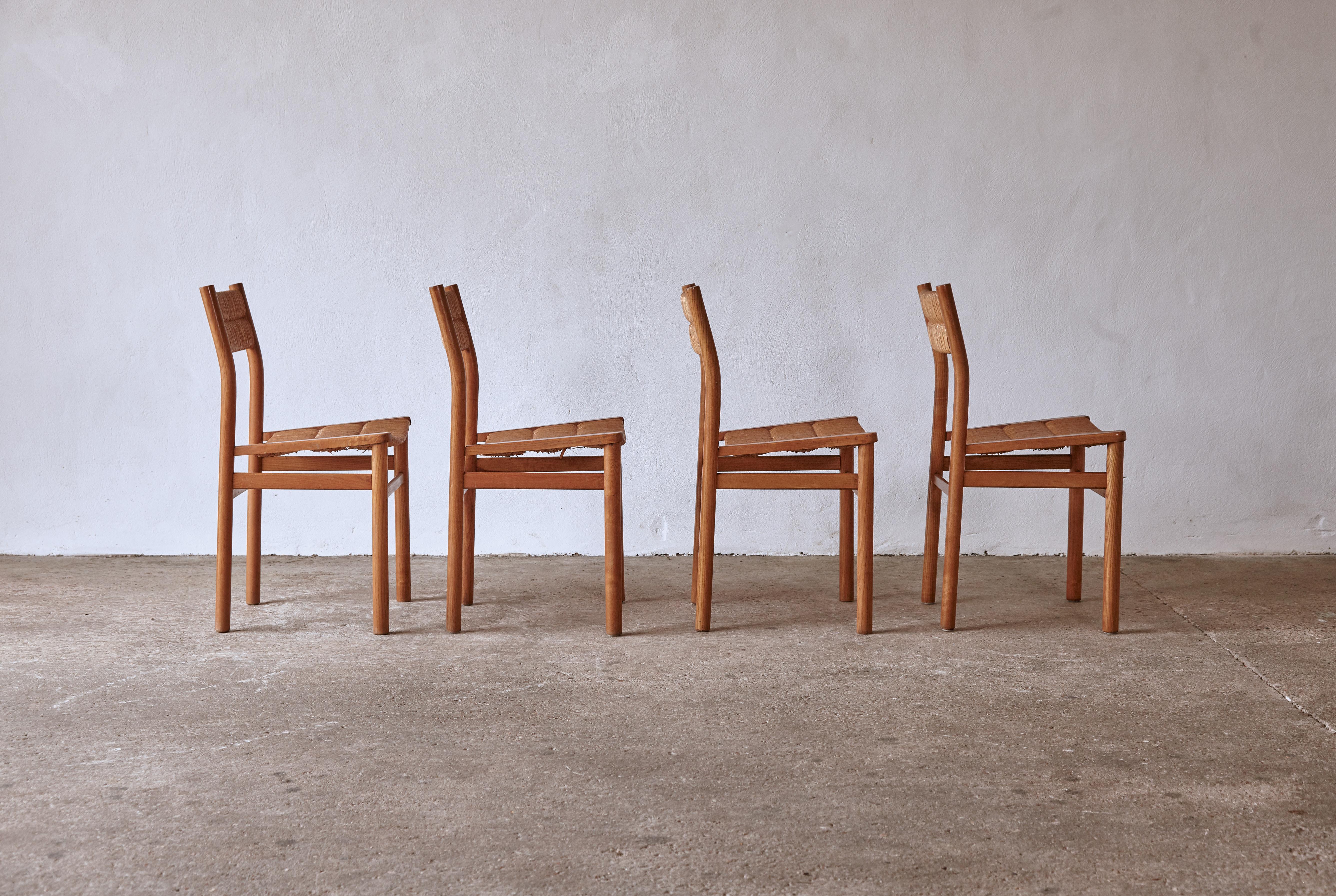 French Set of Four Weekend Dining Chairs by Pierre Gautier-Delaye, France, 1950s