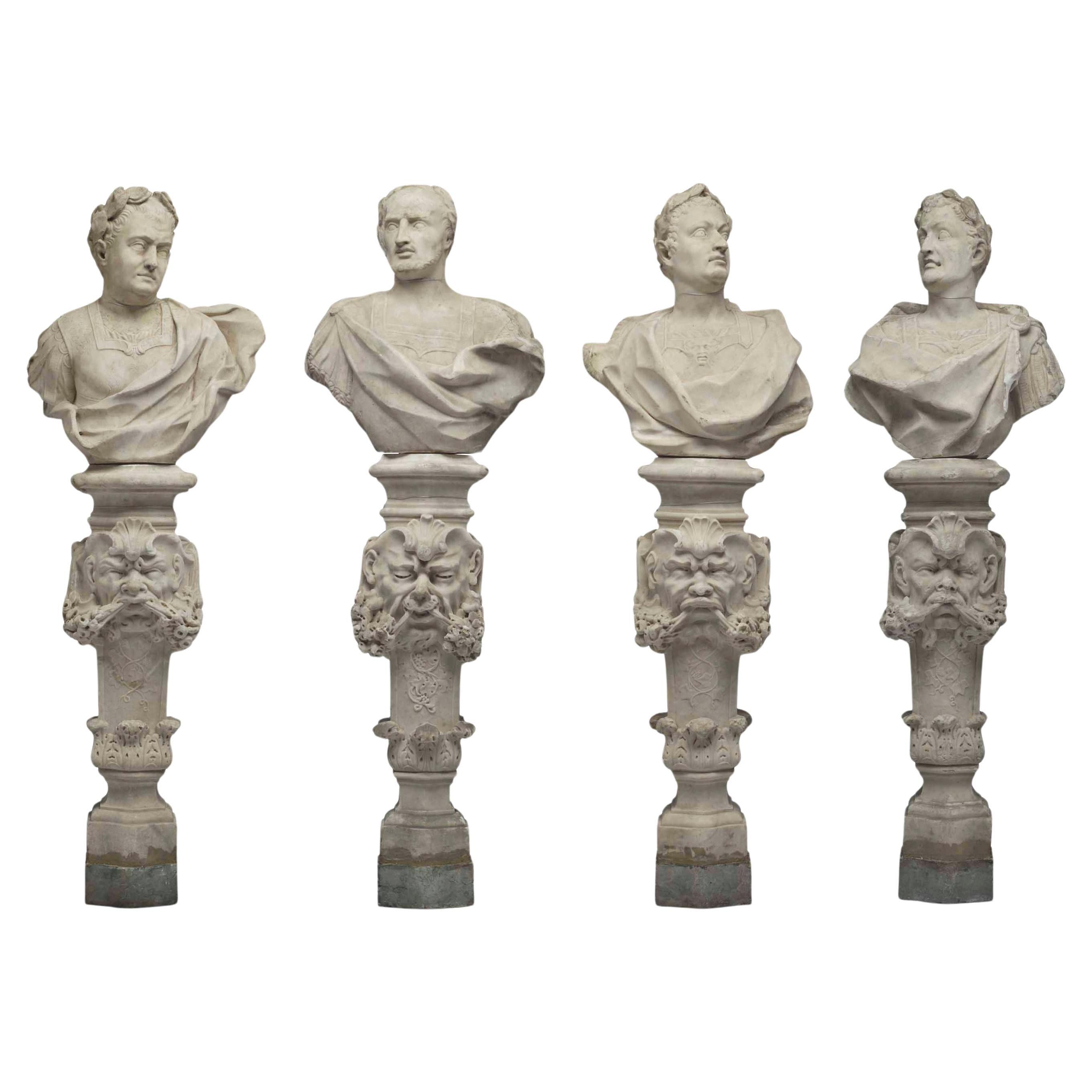 Roman Style Marble Portrait Head of the Emperor Hadrian For Sale at 1stDibs