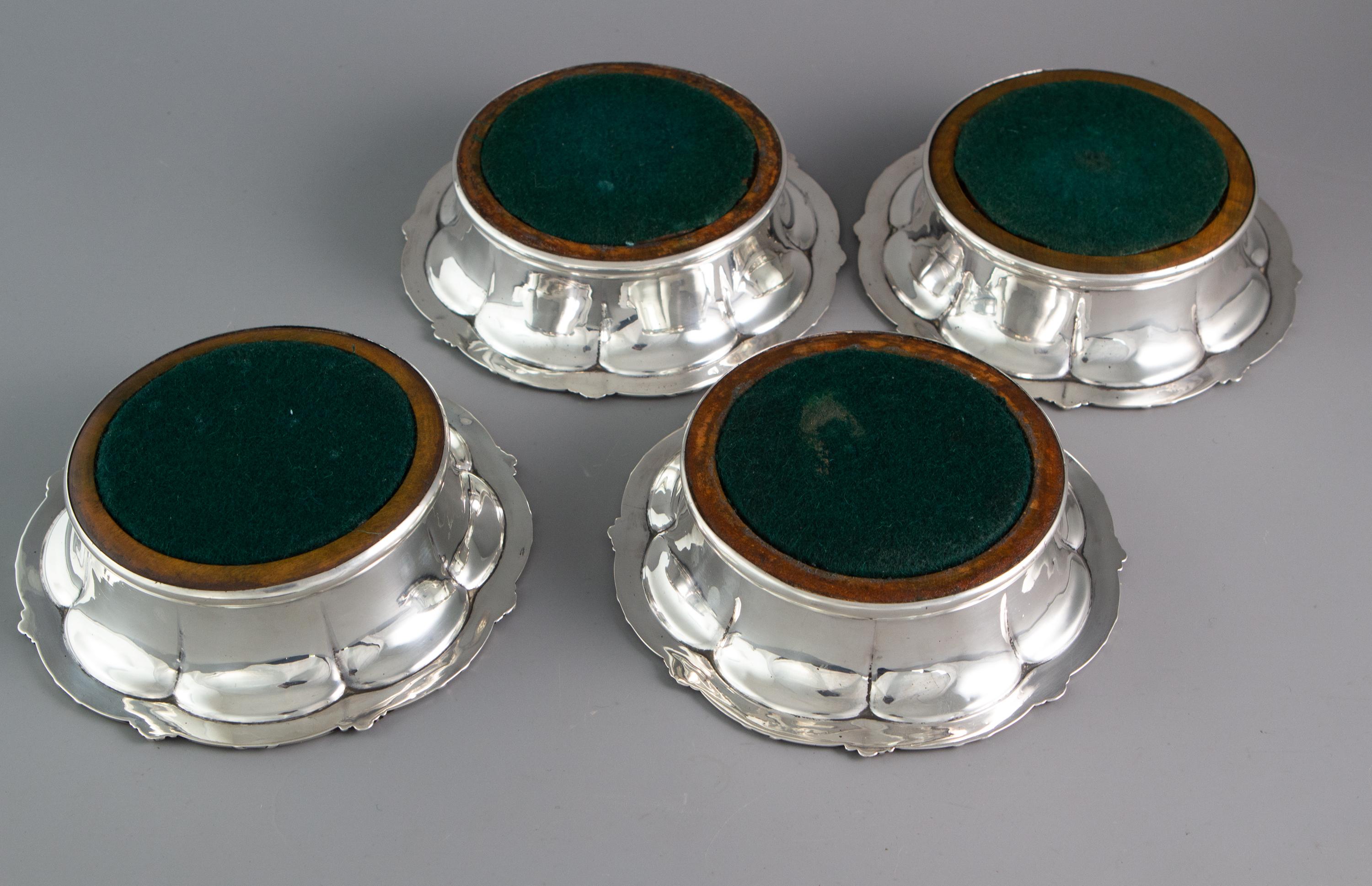 Set of Four William IV Silver Wine Coasters Sheffield, 1830 4
