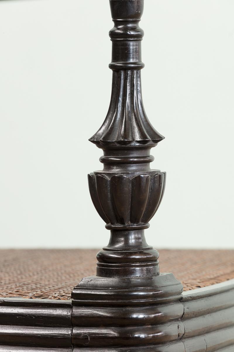Cane A Set of Fourteen Early 19th Century Anglo Indian Carved Ebony Armchairs For Sale
