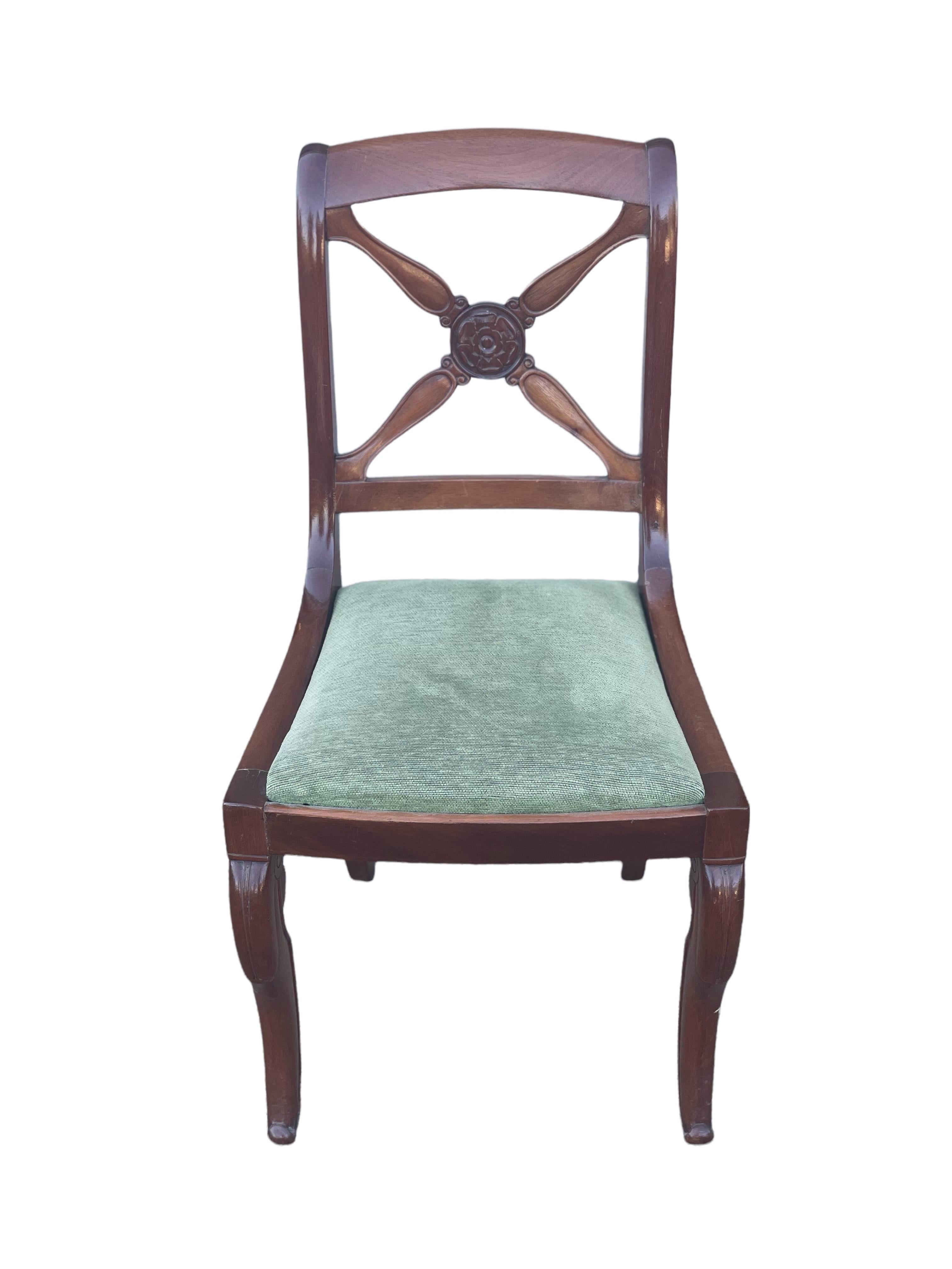 14 French Empire Dining Chairs. Circa 1820 In Good Condition For Sale In LA CIOTAT, FR