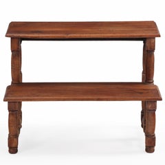 A Set of French Oak Library Steps, C. 1890.