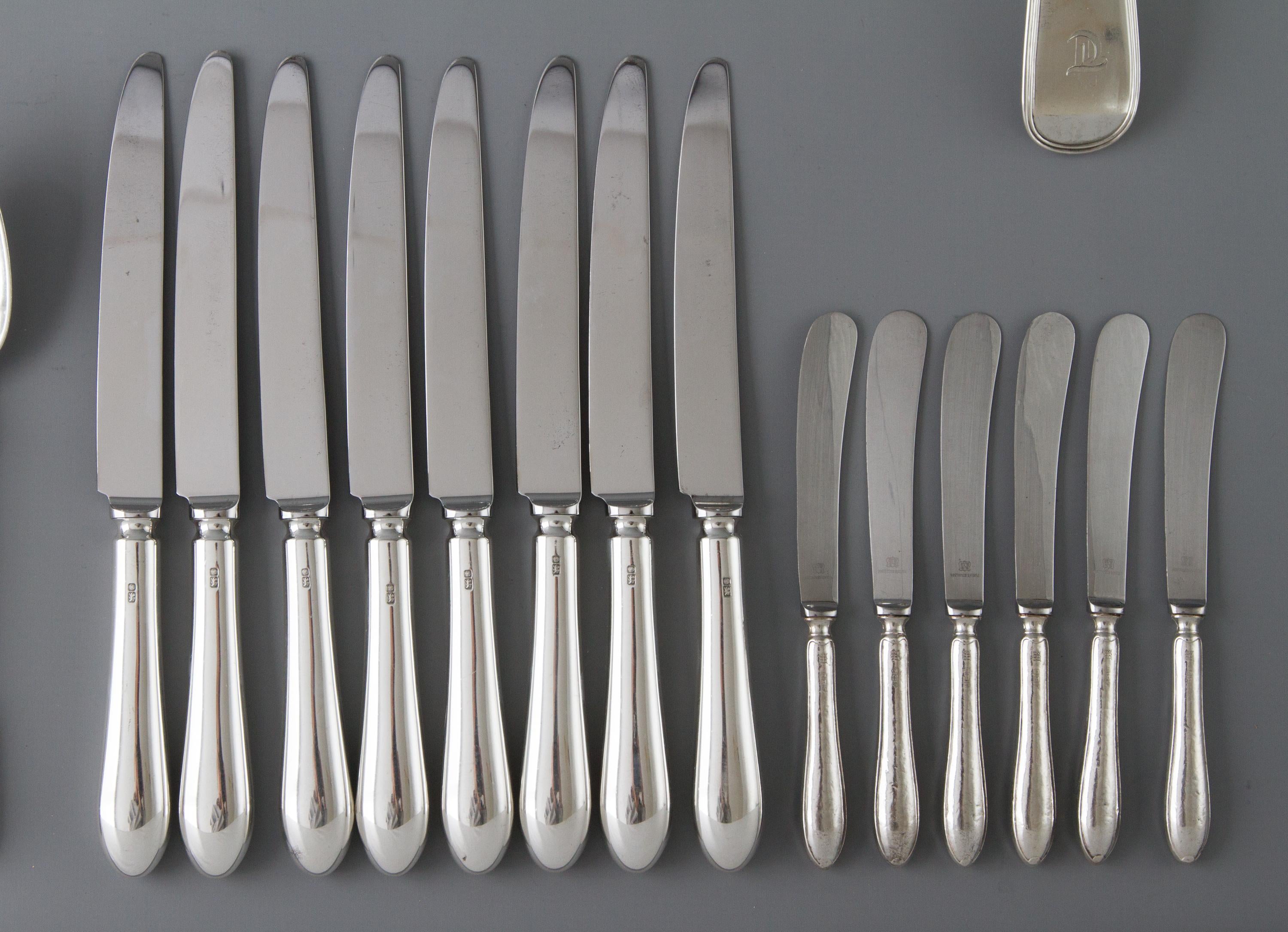 William IV Set of Georgian/Victorian Silver Cutlery for Six For Sale