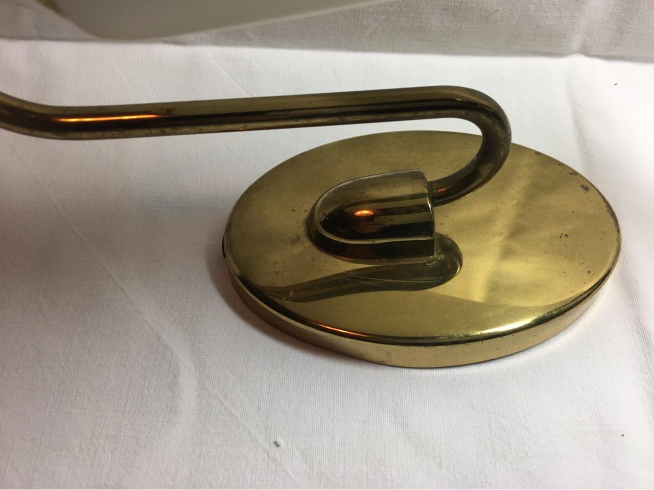 Brass Set of German Bauhaus Art Deco Copper and Milk Glass Sconces from 1930s For Sale