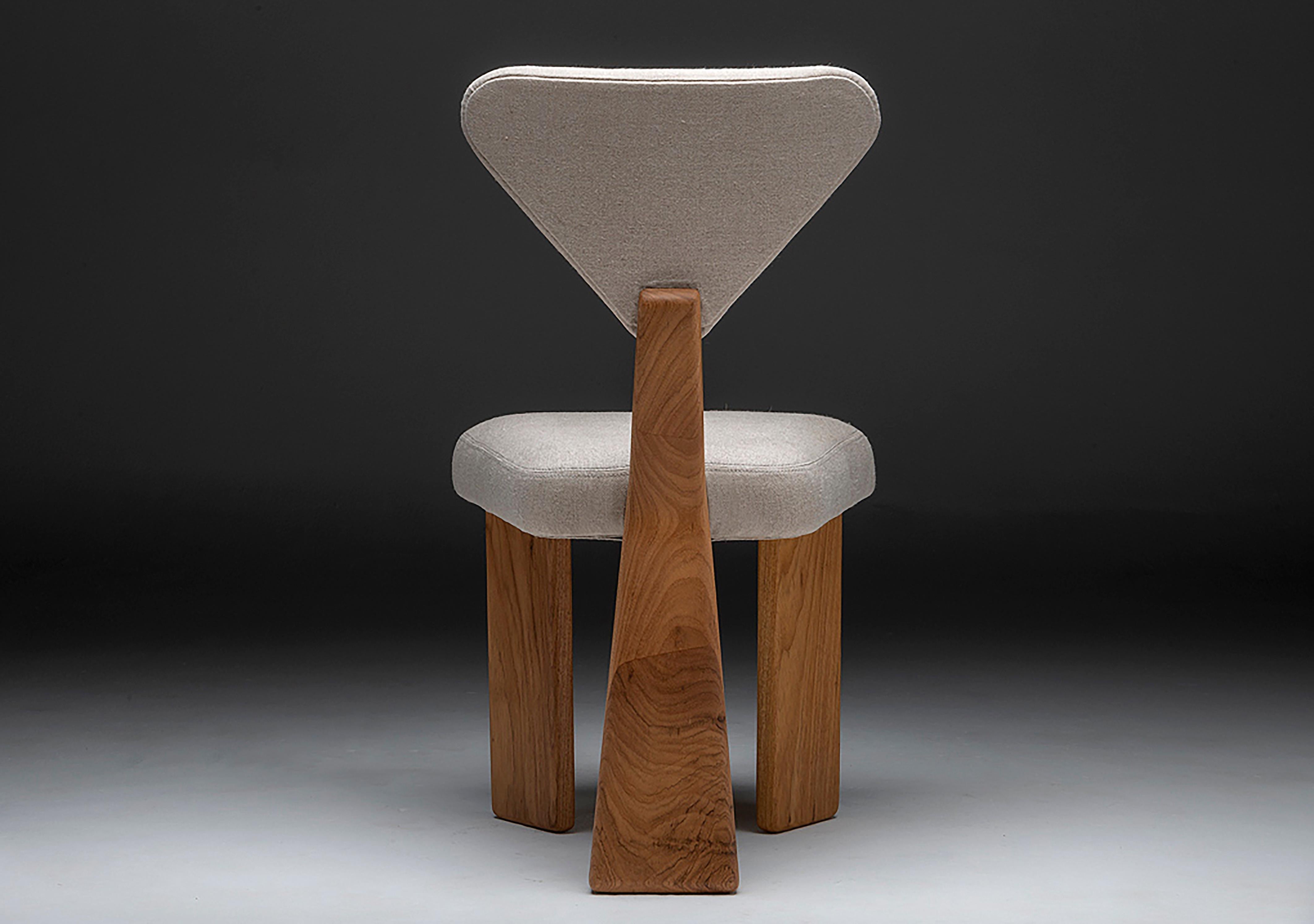 A set of  Giraffe Chair in Solid Brazilian Walnut Wood by Juliana Vasconcellos 6